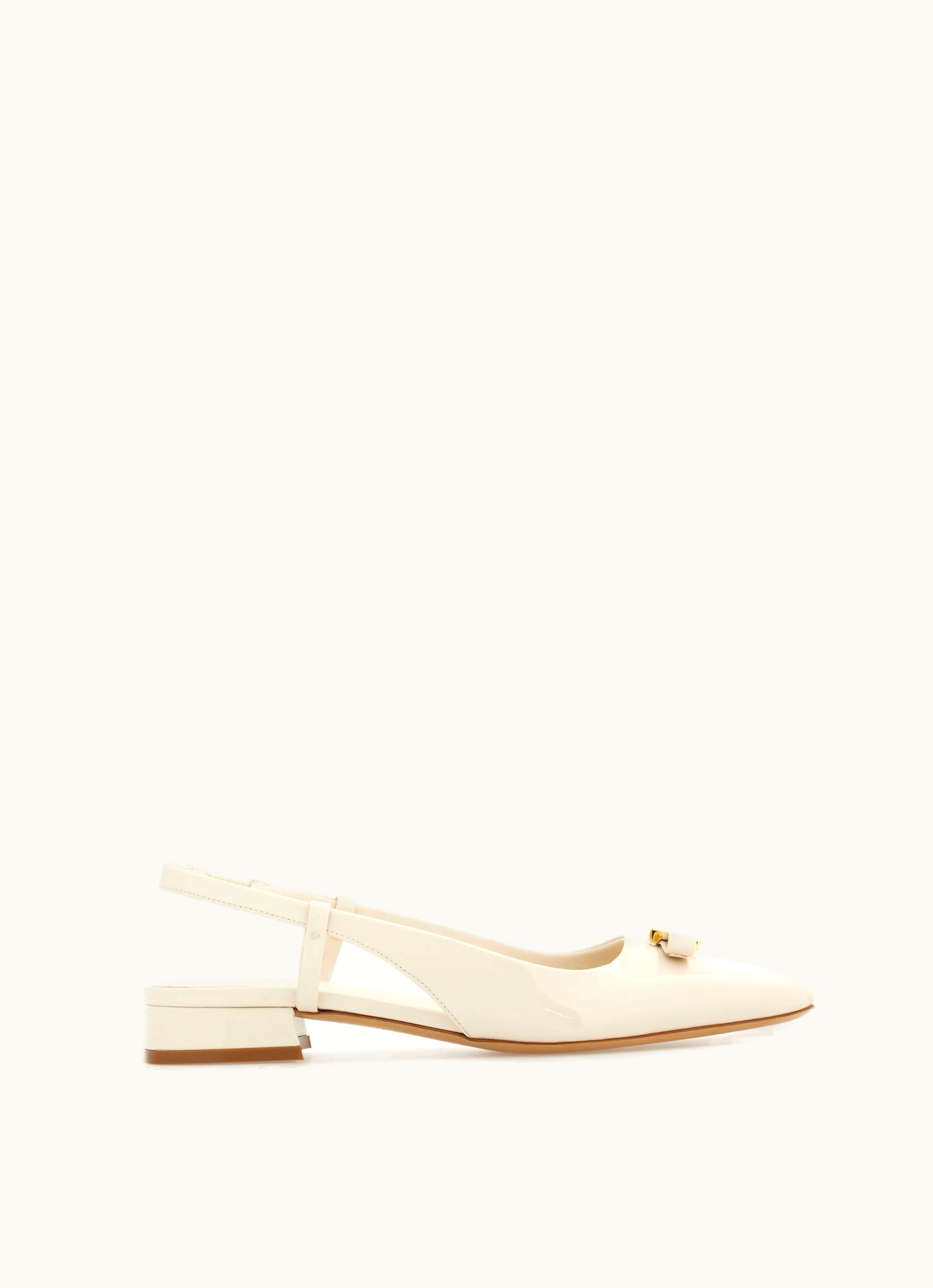 Ferragamo Ferragamo Slingback With Mini Bow White