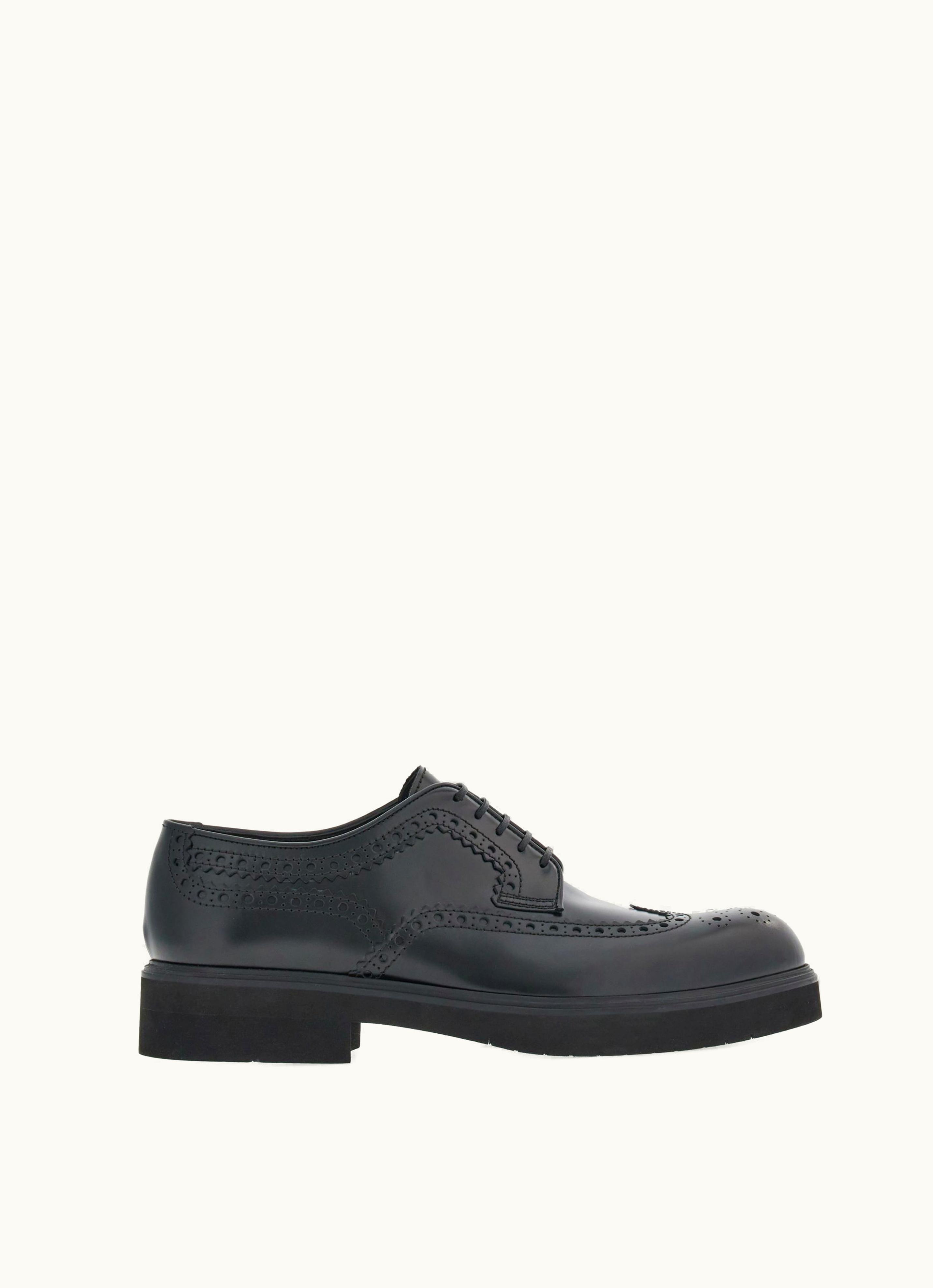 Ferragamo Ferragamo Perforated Black Lace-Ups & Oxfords