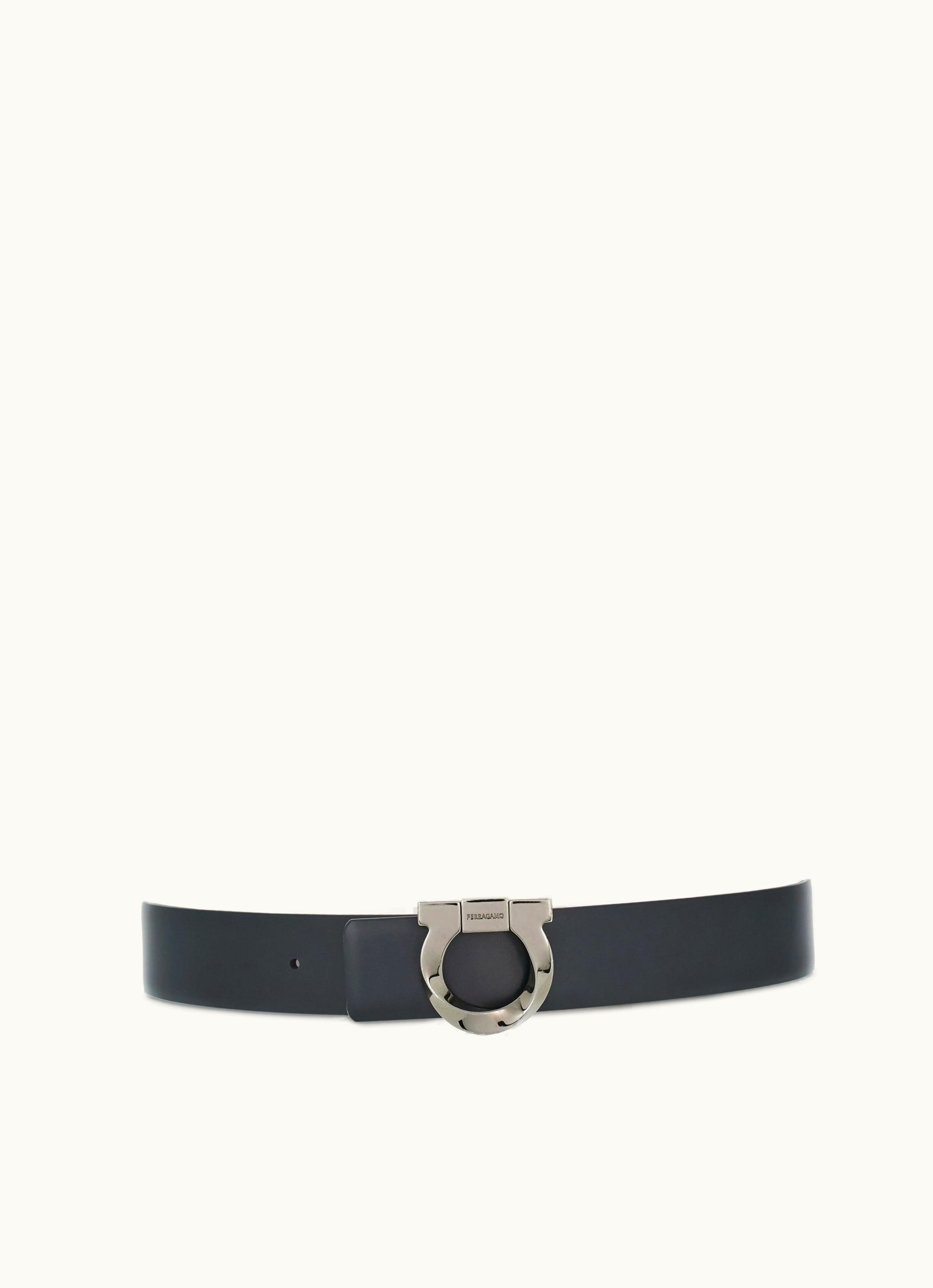 Ferragamo Ferragamo Fixed Gancini Twist Belt Black