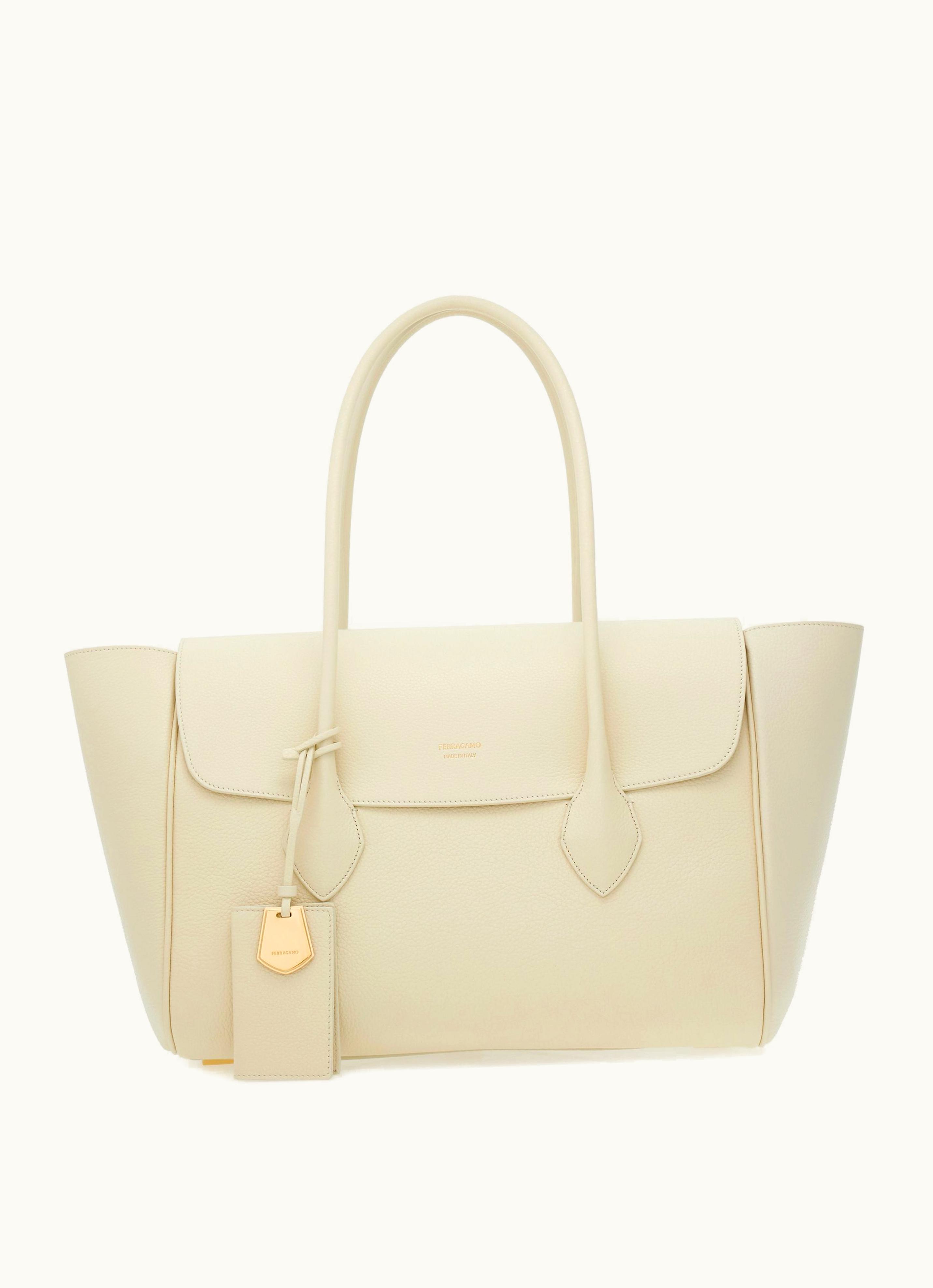 Ferragamo Ferragamo East-West Tote Bag (l) White