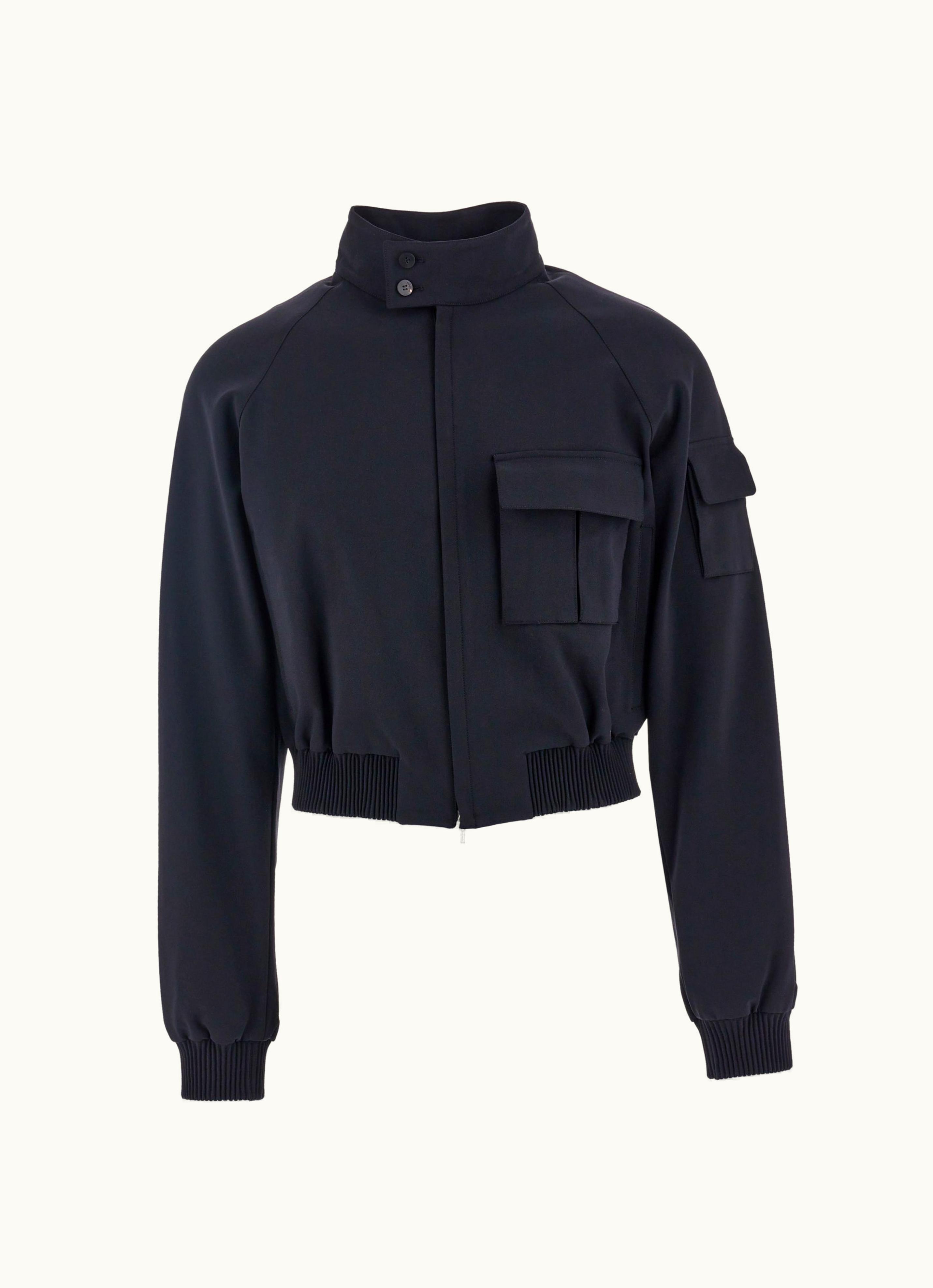 Ferragamo Ferragamo Trendy Cropped Bomber Jacket Black
