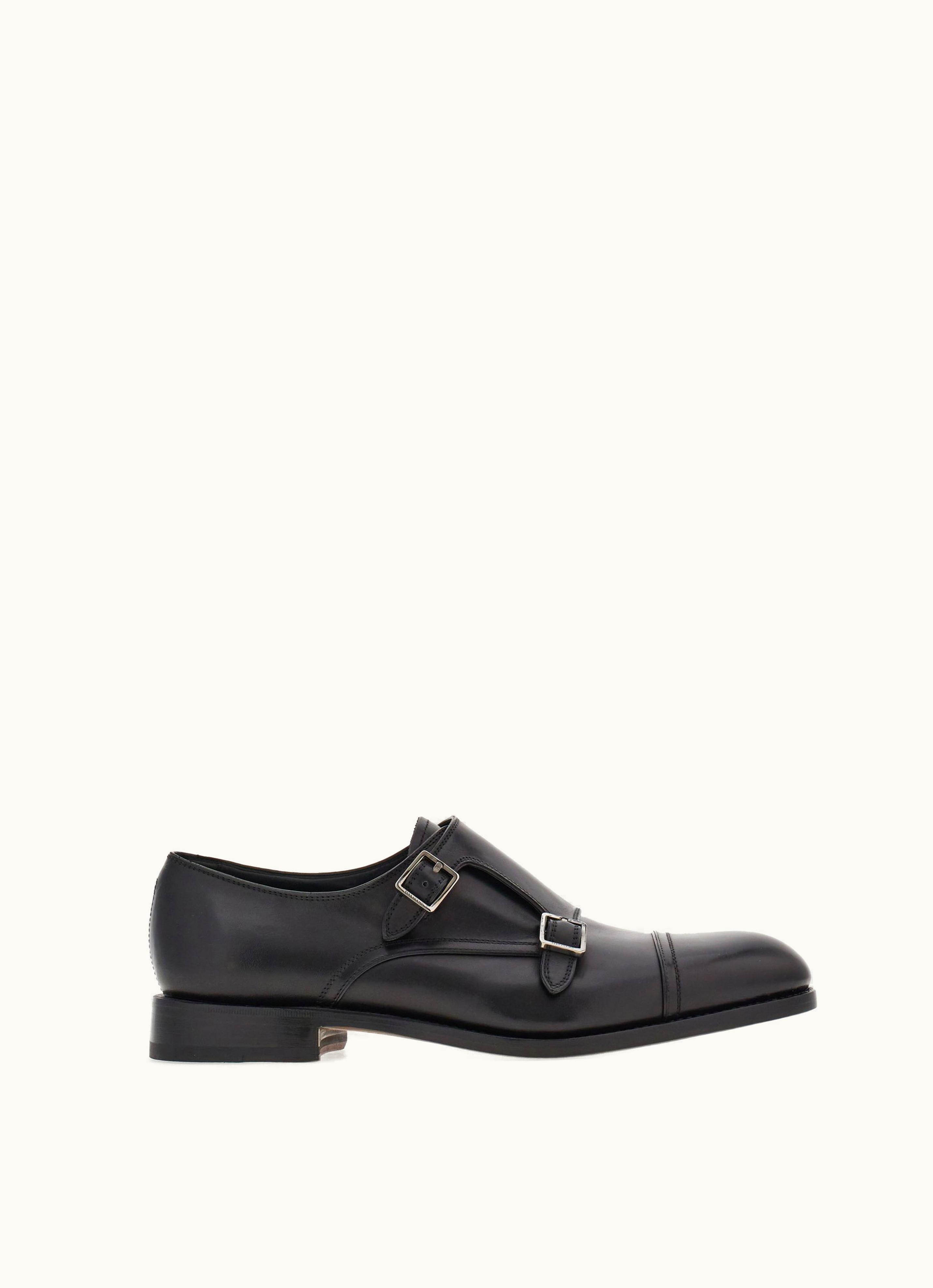 Ferragamo Ferragamo Tramezza Black Double Monkstrap