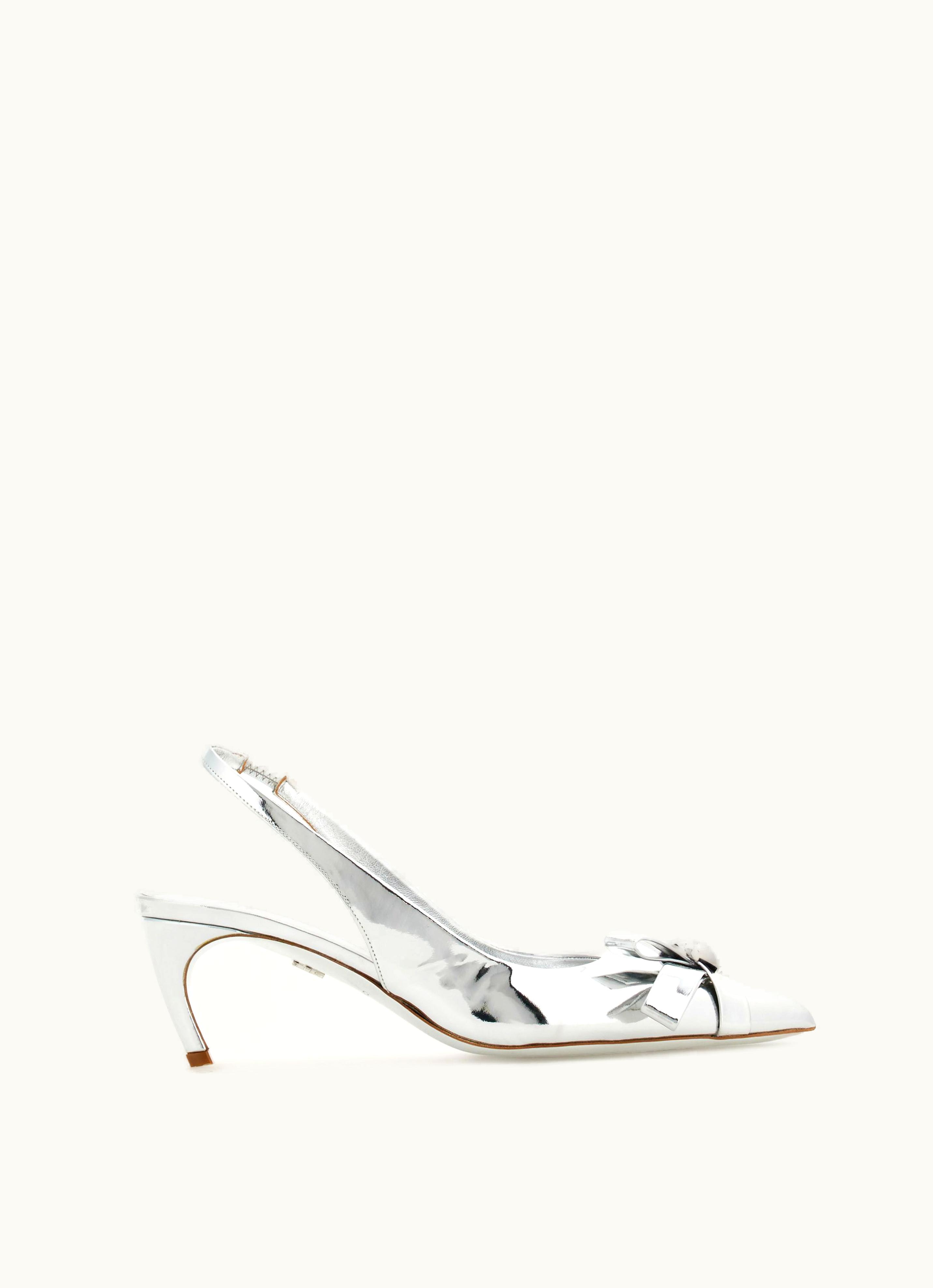 Ferragamo Ferragamo Slingback With Side Bow Silver