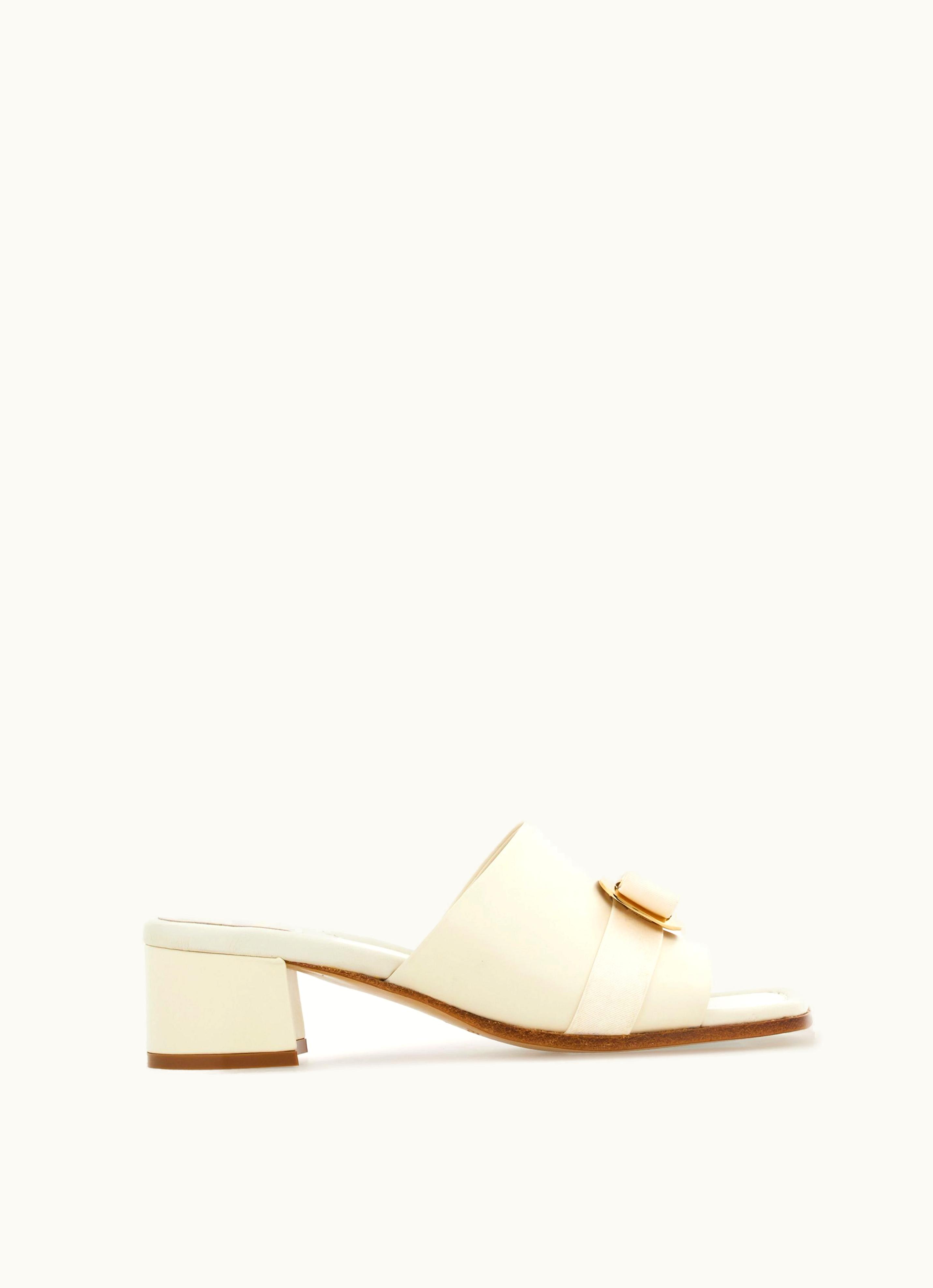 Ferragamo Ferragamo New Vara Plate Slide White