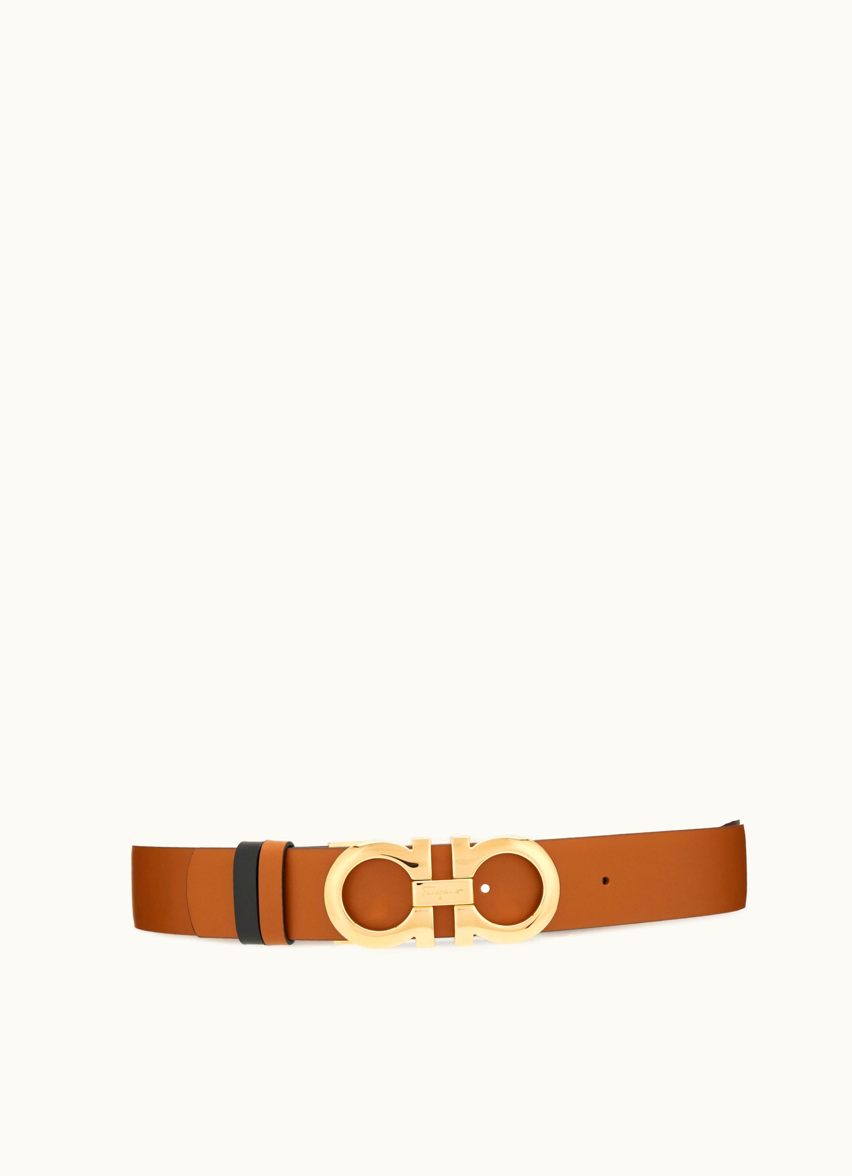 Ferragamo Ferragamo Reversible And Adjustable Gancini Belt Black 674471