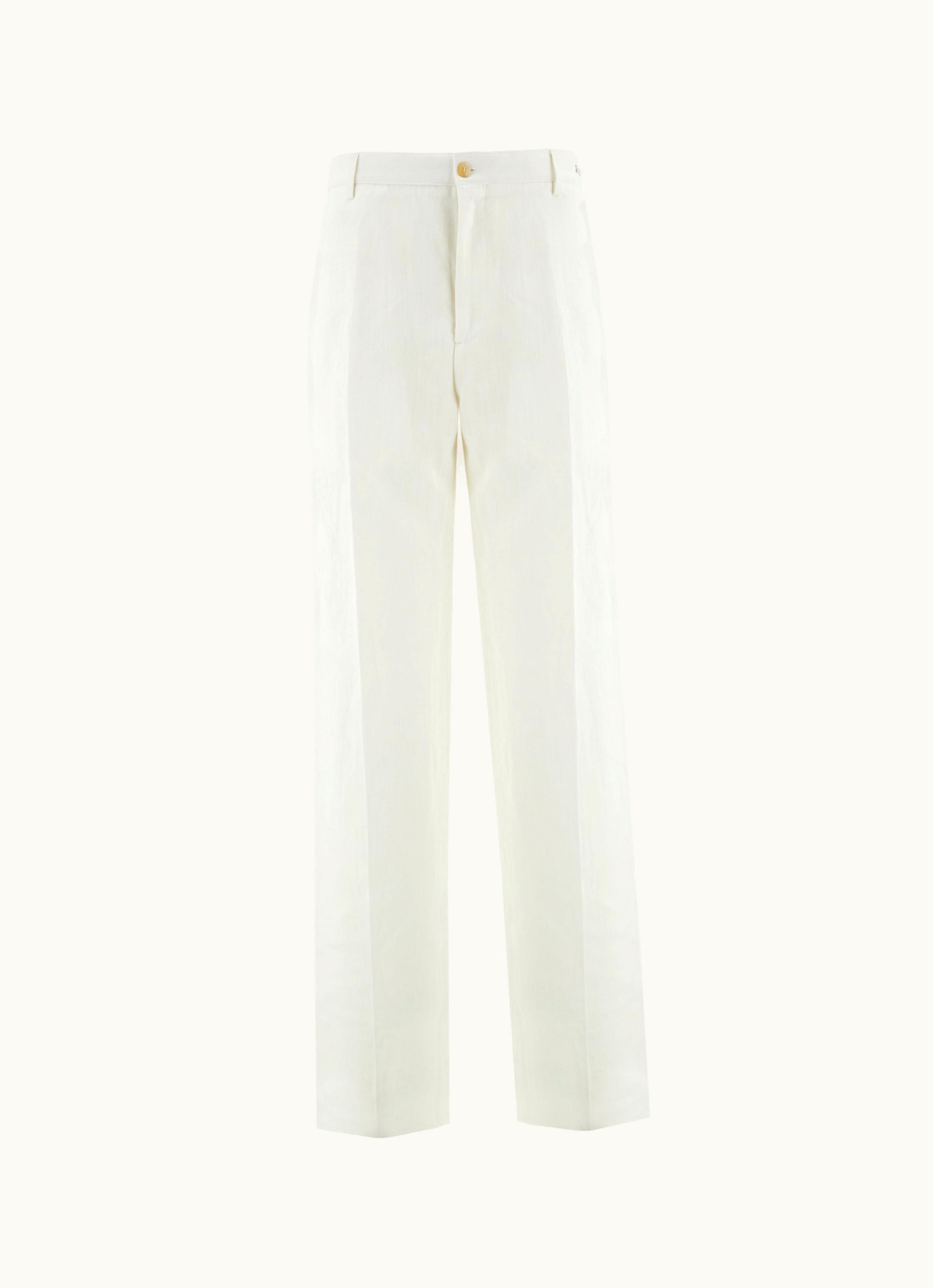 Ferragamo Ferragamo Tailored Trouser Pants Silk And Viscose White