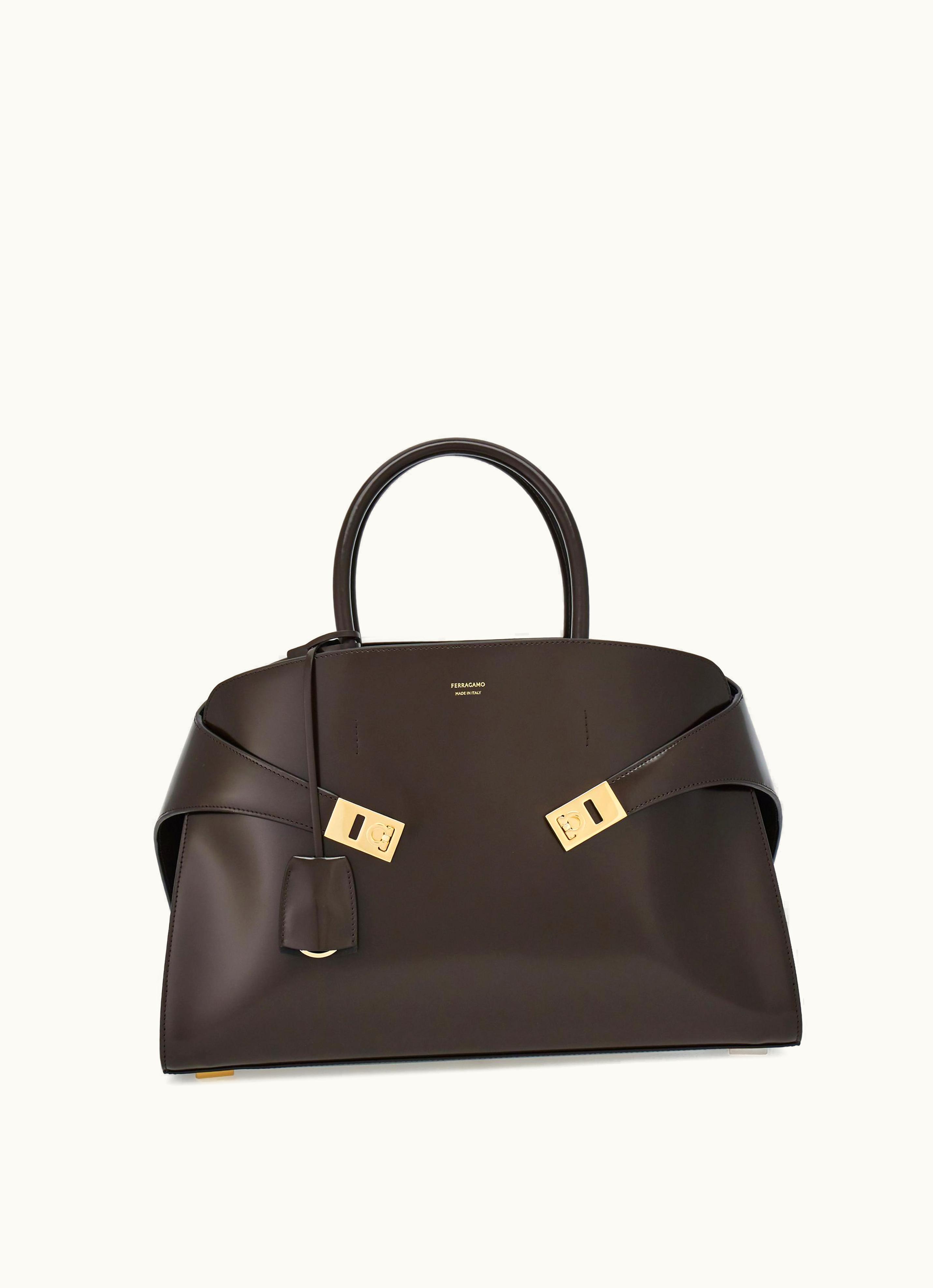 Ferragamo Ferragamo Hug Top Handle Satchel Handbag (m) Brown