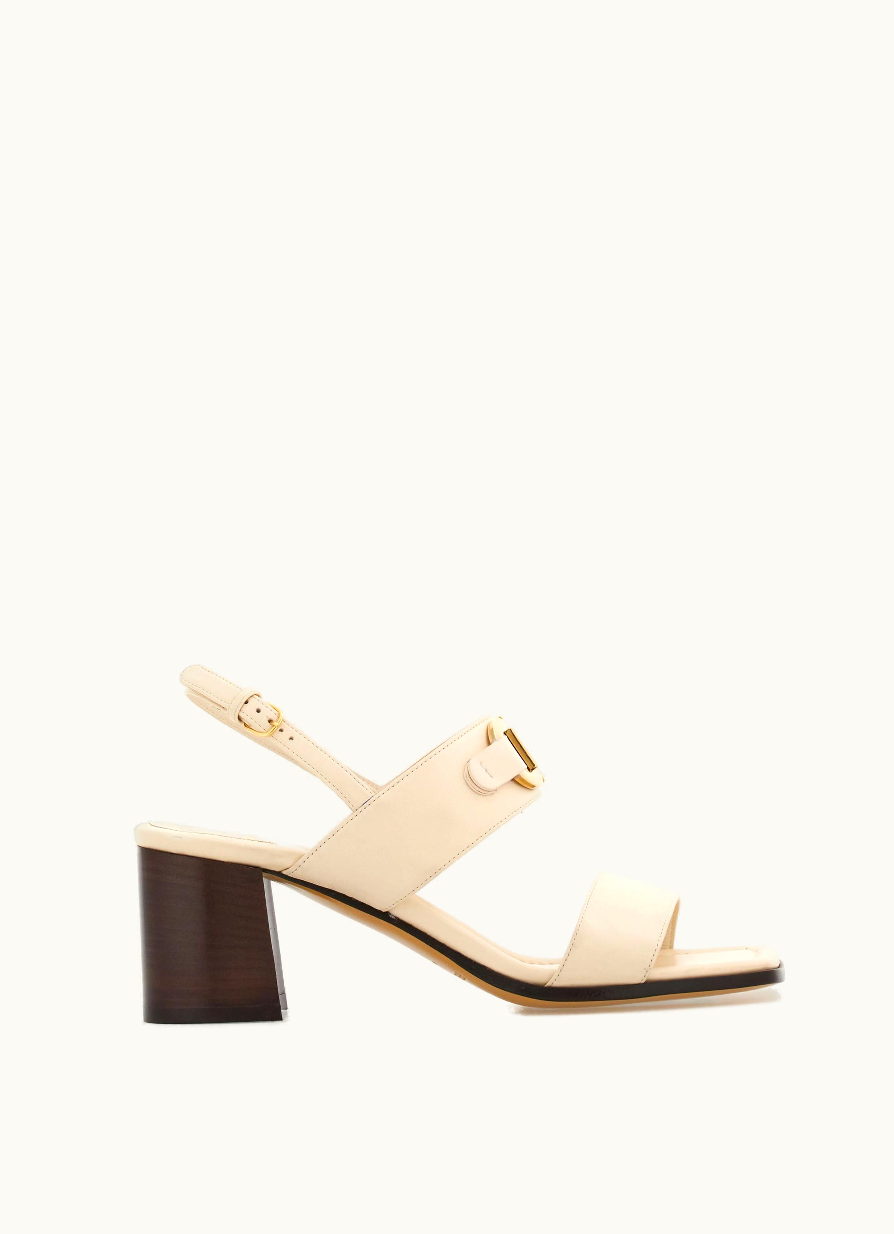 Ferragamo Ferragamo Sandal With Gancini Ornament Neutrals