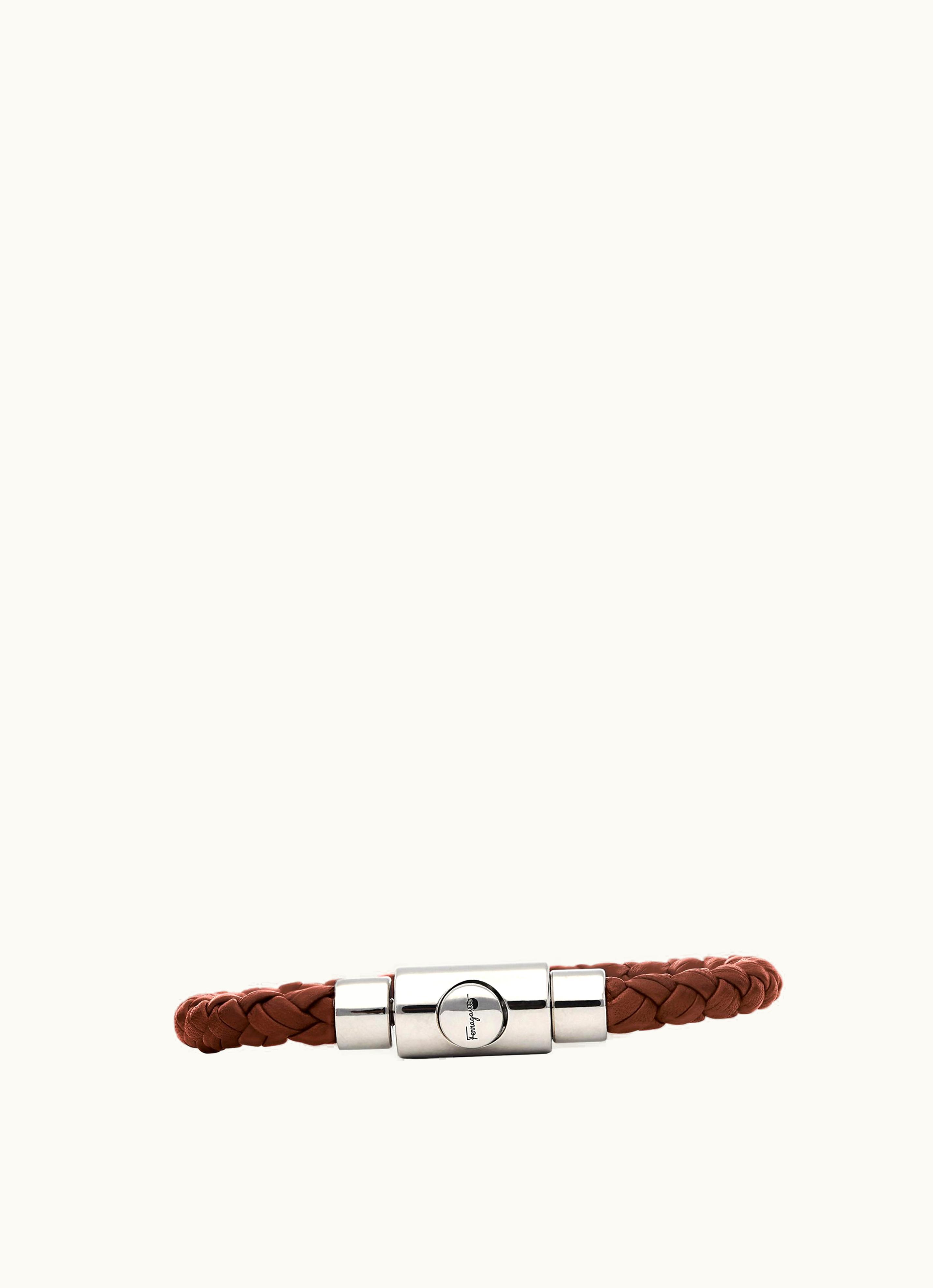 Ferragamo Ferragamo Braided Leather Bracelet - Size 19 Bracelets