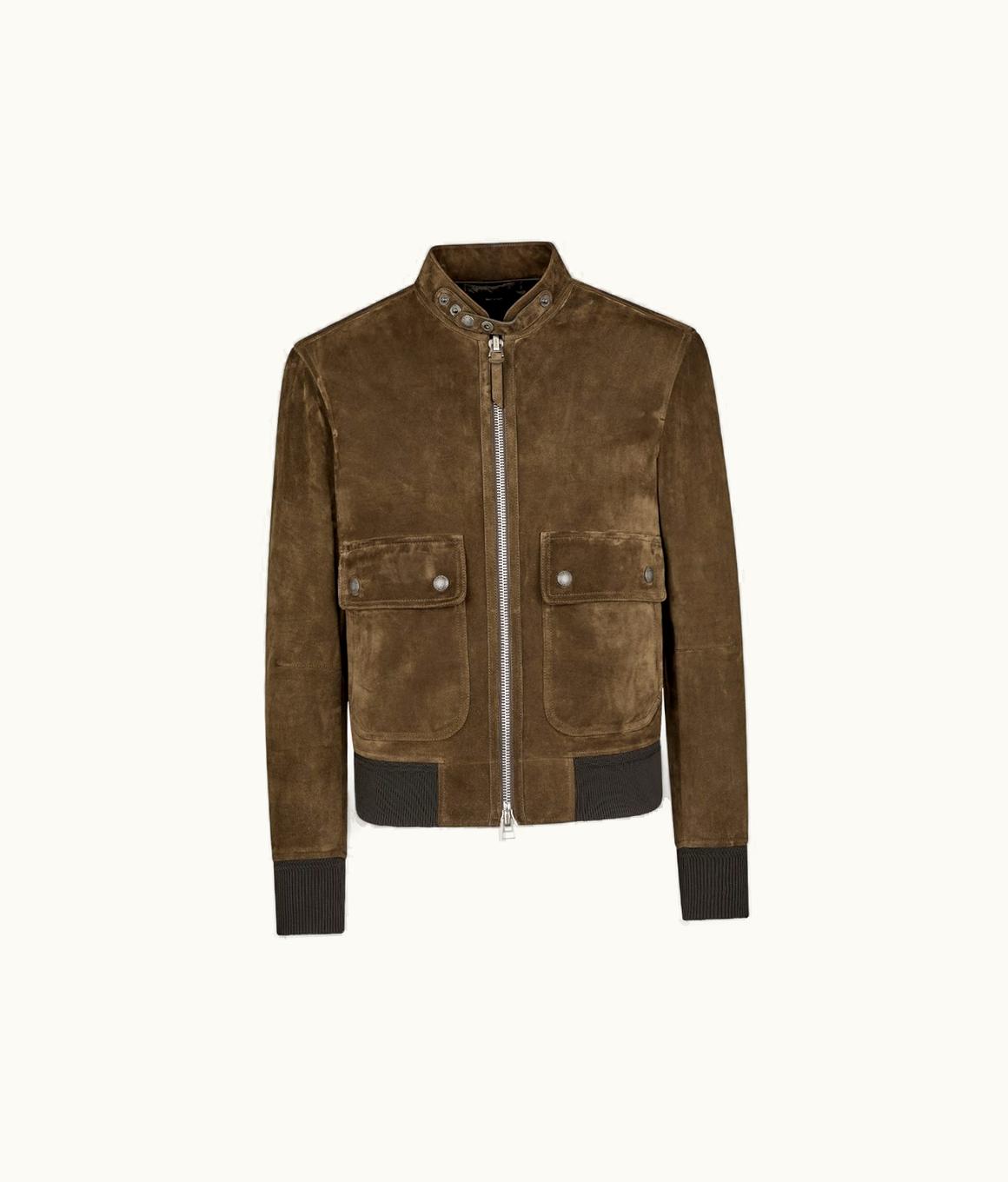 Tom Ford Tom Ford Soft Suede Pilot Bomber