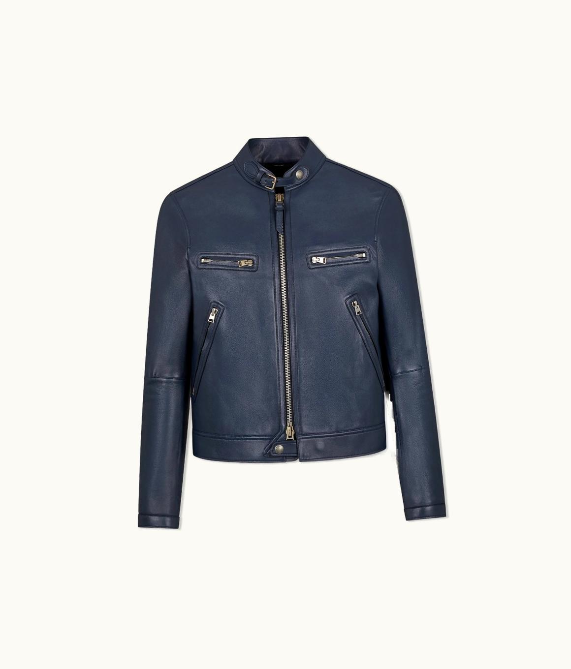 Tom Ford Tom Ford Bonded Nappa Plonge Zip Racer Jacket