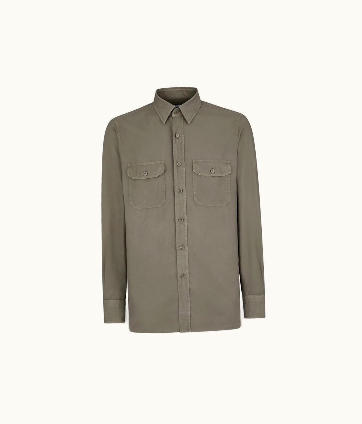 Tom Ford Tom Ford Fluid Twill Military Fit Shirt