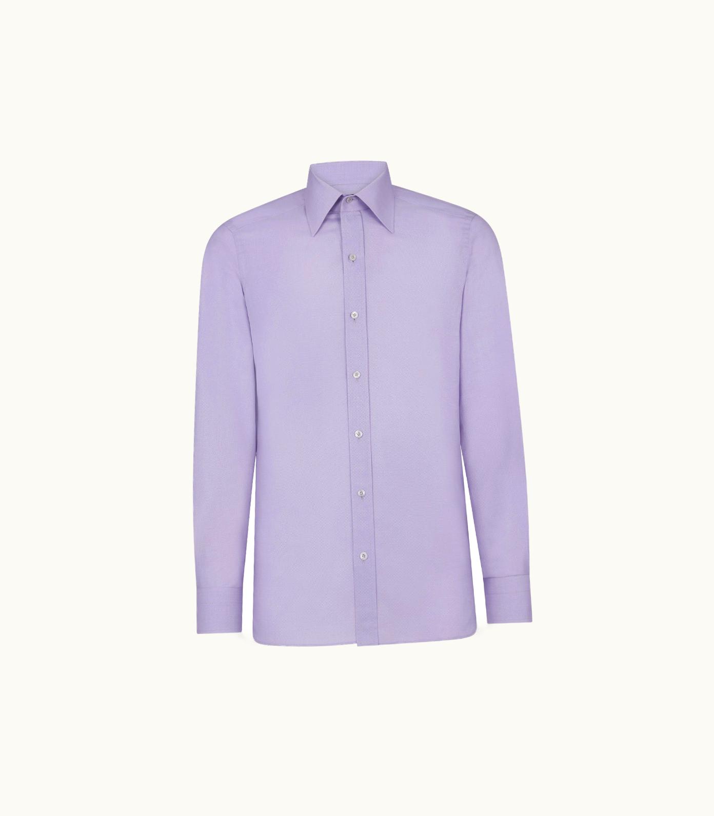 Tom Ford Tom Ford Micro Gingham Slim Fit Cotton Shirt