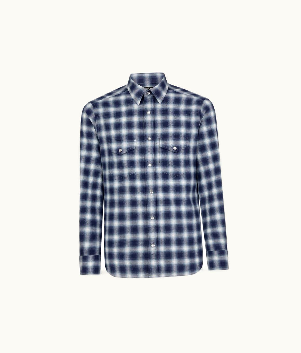 Tom Ford Tom Ford Shadow Check Western Shirt