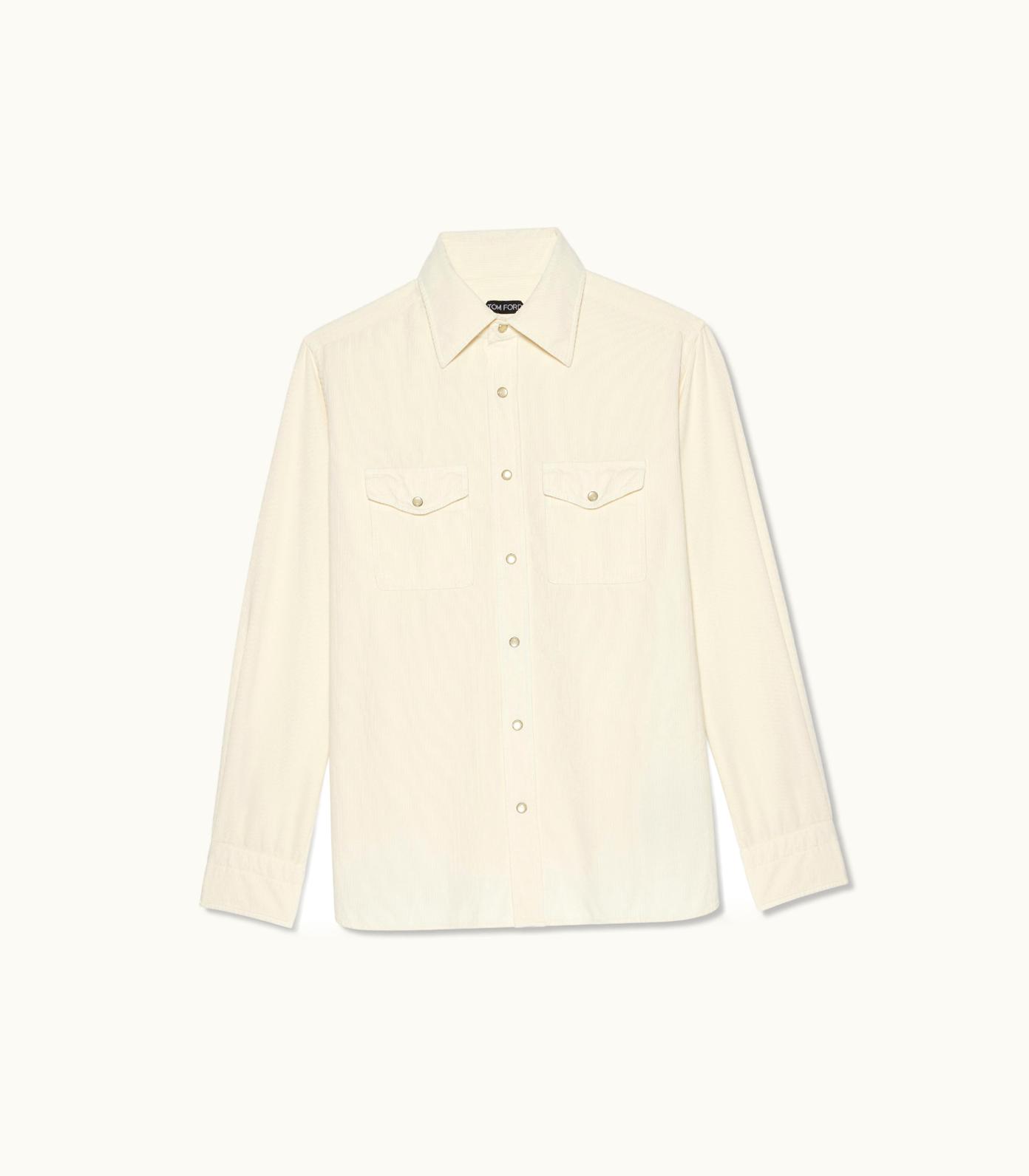 Tom Ford Tom Ford Japanese Mini Cord Slim Fit Barrel Cuff Shirt