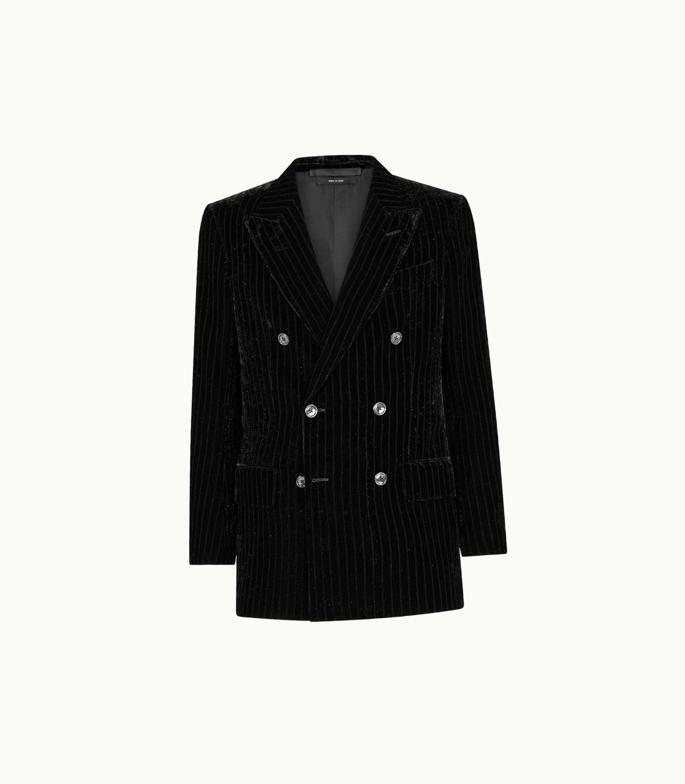 Tom Ford Tom Ford Velvet Flock Stripe Atticus Jacket