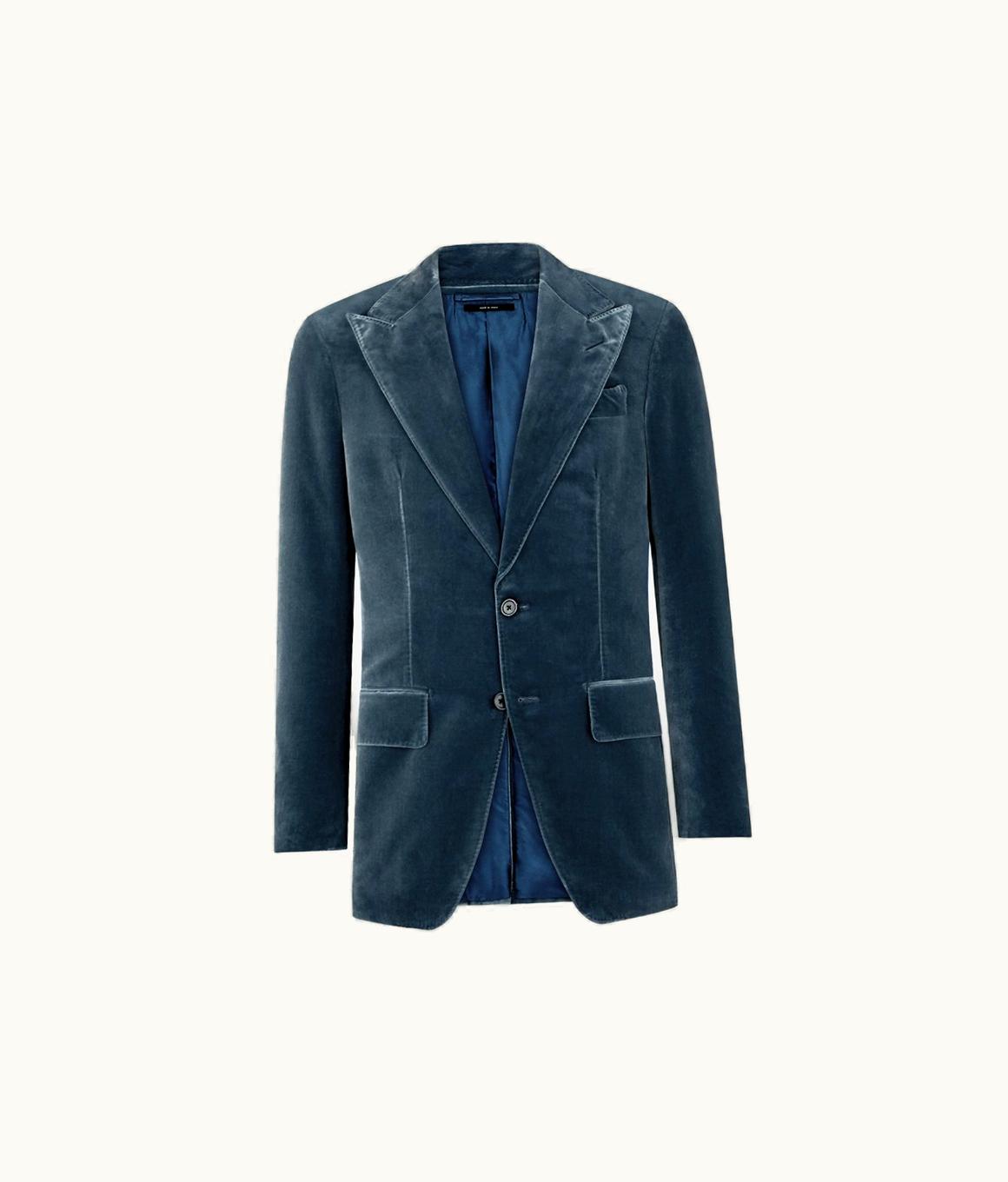 Tom Ford Tom Ford Atticus Light Velvet Peak Lapel Jacket Black