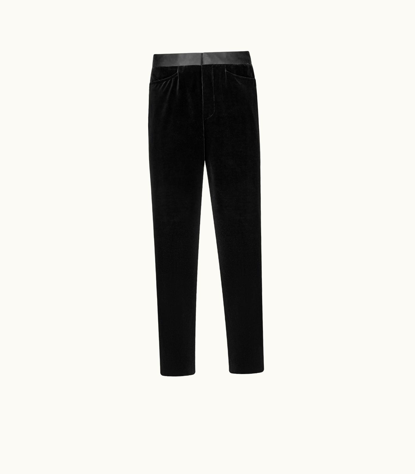 Tom Ford Tom Ford Atticus Compact Light Velvet Evening Trouser Midnight Blue