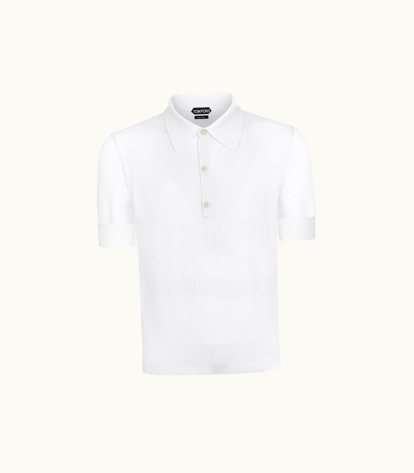 Tom Ford Tom Ford Honeycomb Silk Cotton Polo Black