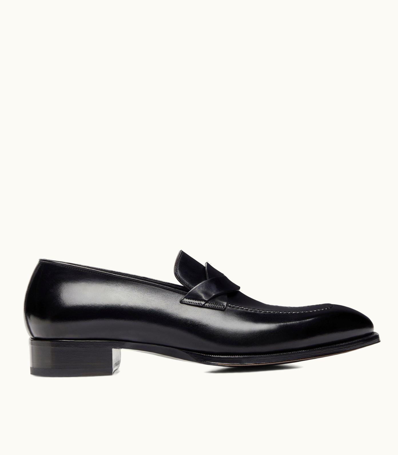 Tom Ford Tom Ford Elkan Twisted Band Blake Construction Leather Loafer Black