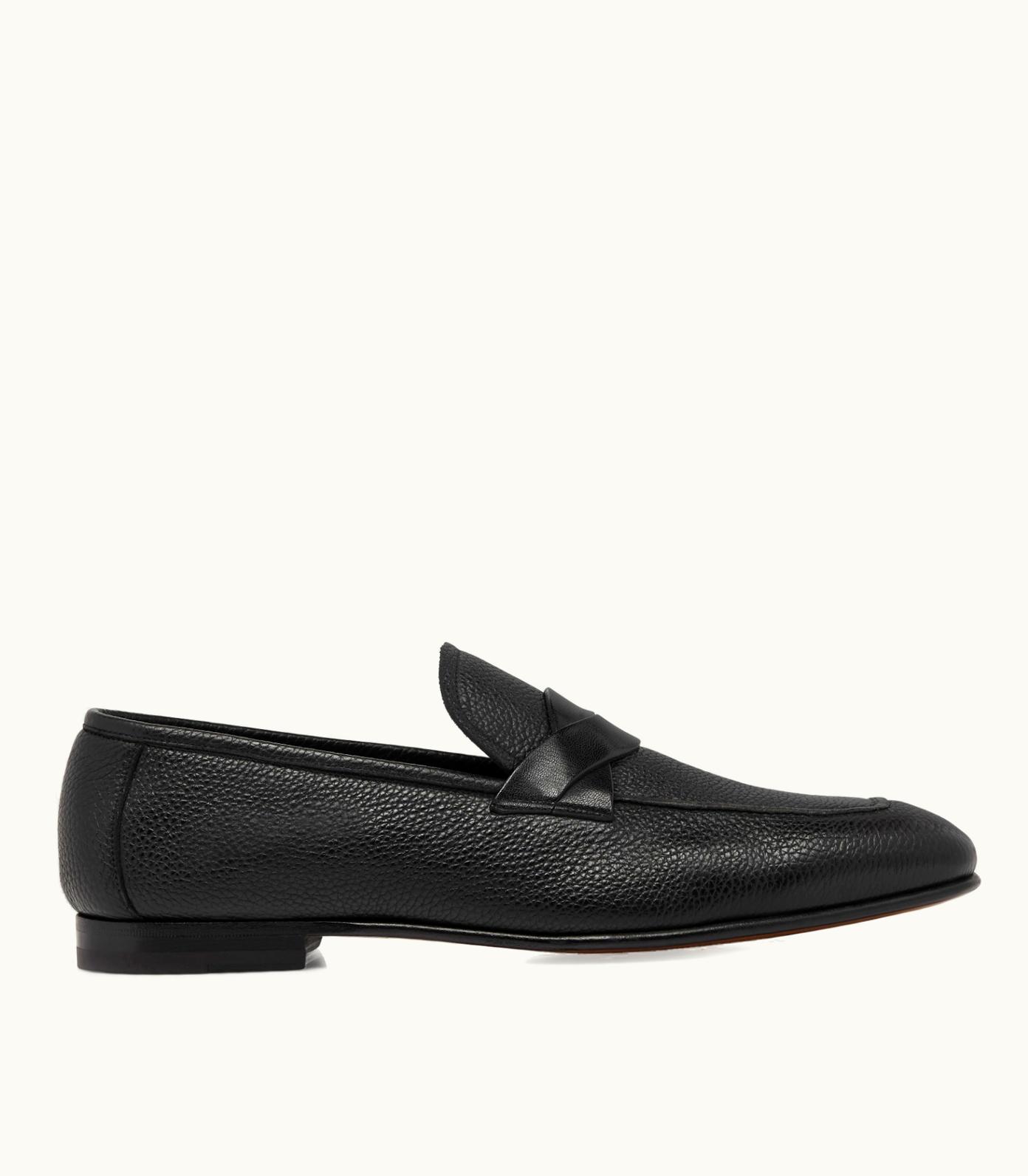 Tom Ford Tom Ford Grain Leather Sean Twisted Band Loafer