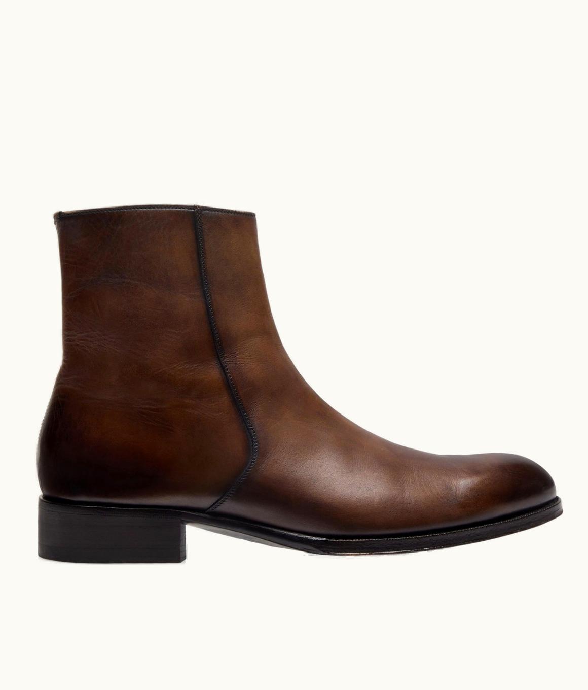 Tom Ford Tom Ford Edgar Zip Ankle Boot Black