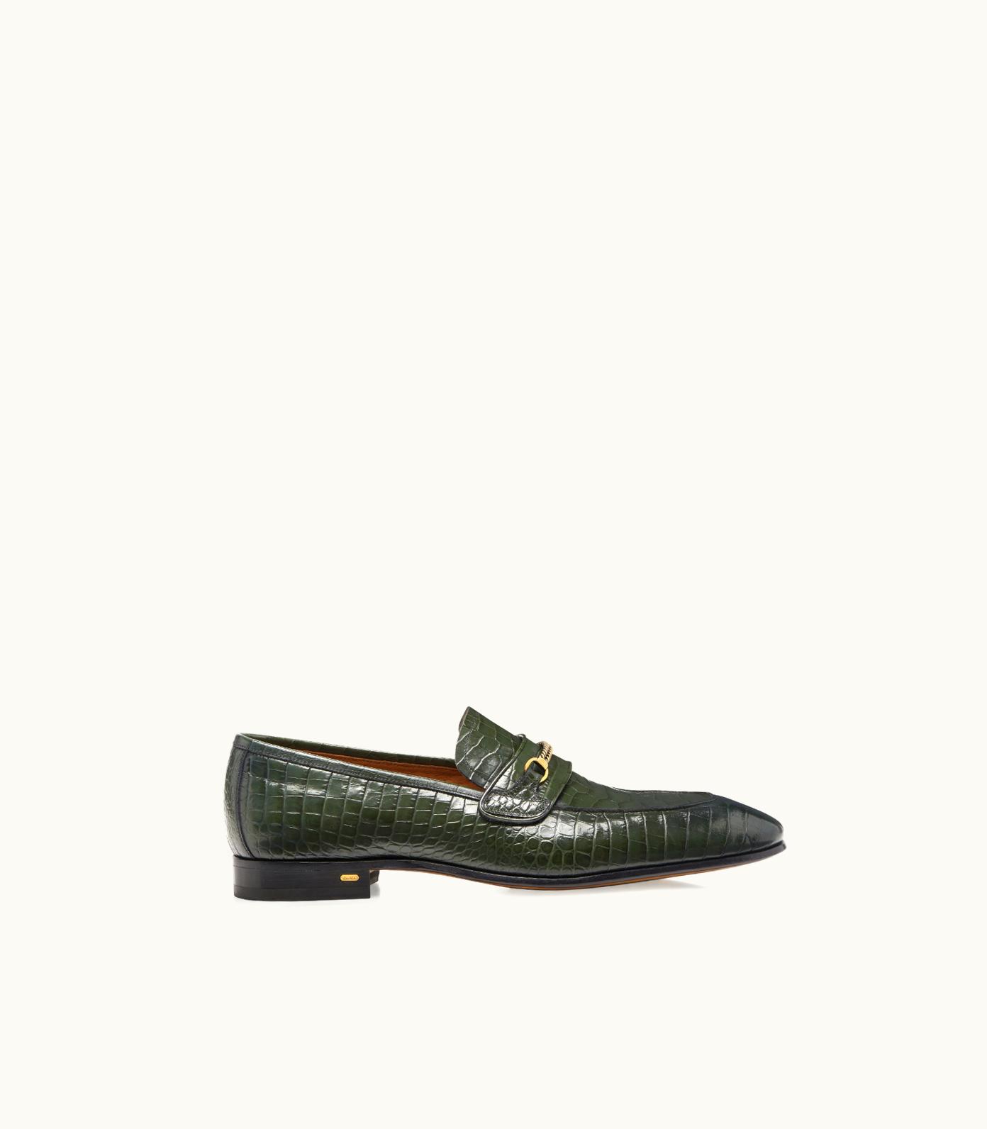 Tom Ford Tom Ford Printed Croc Bailey Chain Loafer