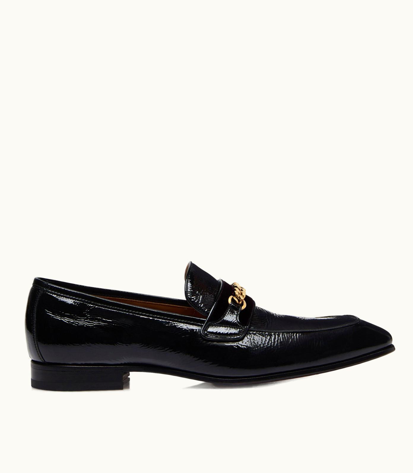 Tom Ford Tom Ford Crackled Leather Bailey Chain Loafer