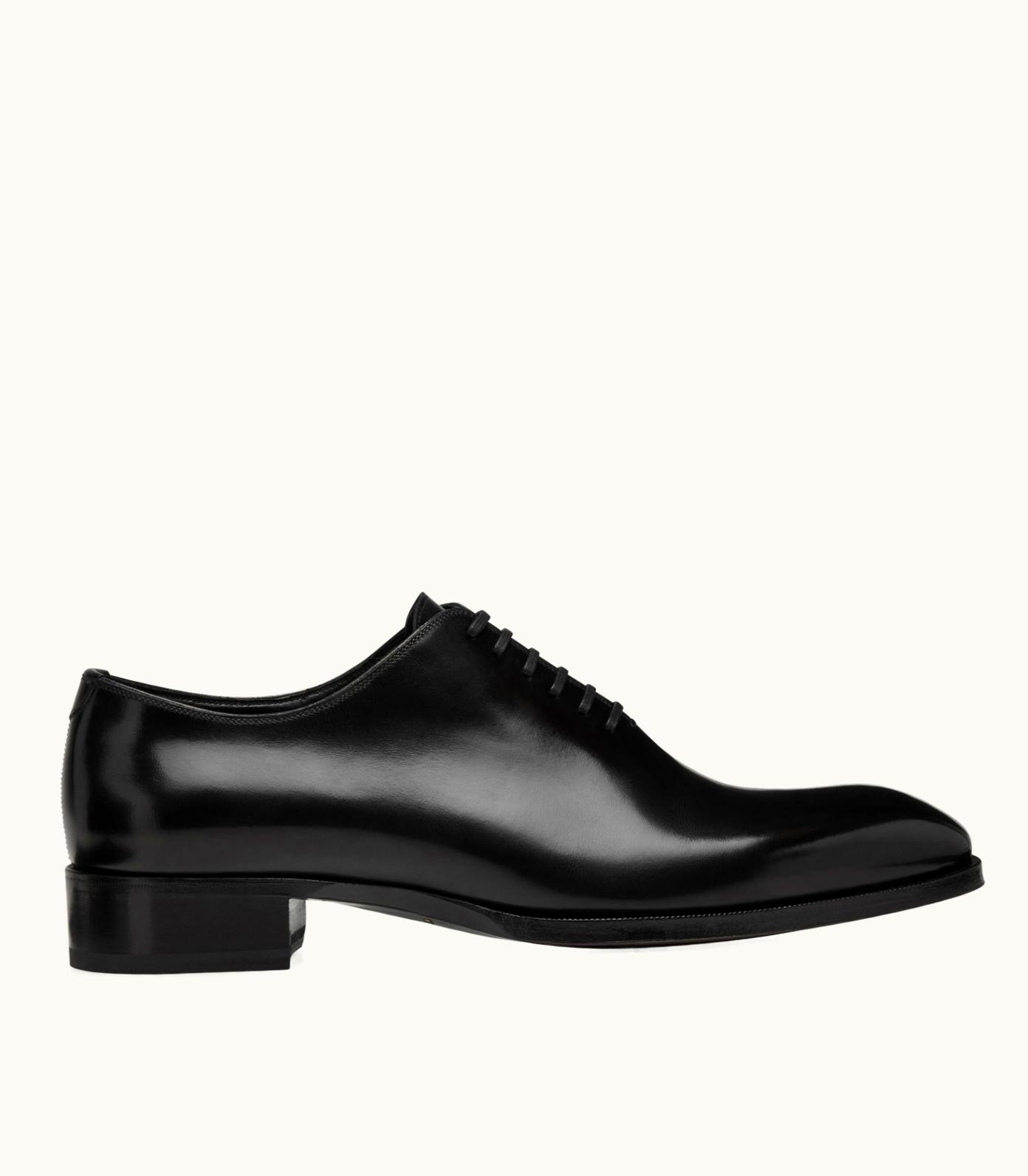 Tom Ford Tom Ford Elkan Lace Up Whole Cut Leather Shoes Black