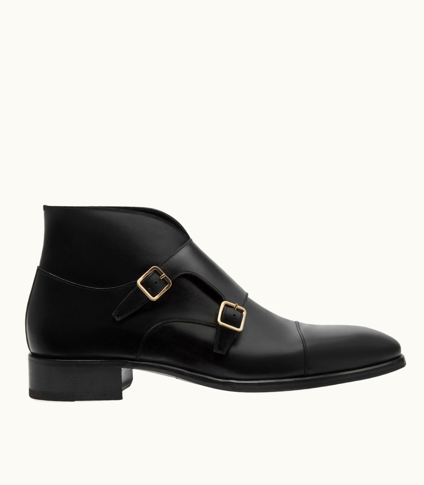 Tom Ford Tom Ford Burnished Leather Elkan Monk Strap Boot