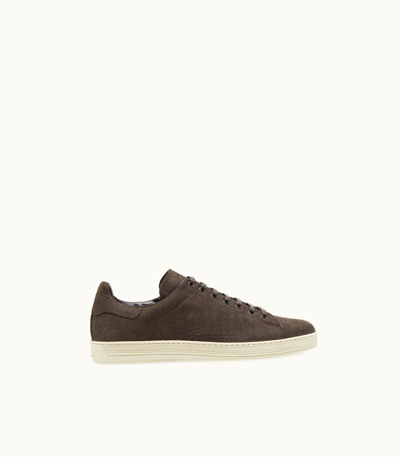 Tom Ford Tom Ford Stamped Croc Nubuck Warwick Sneaker