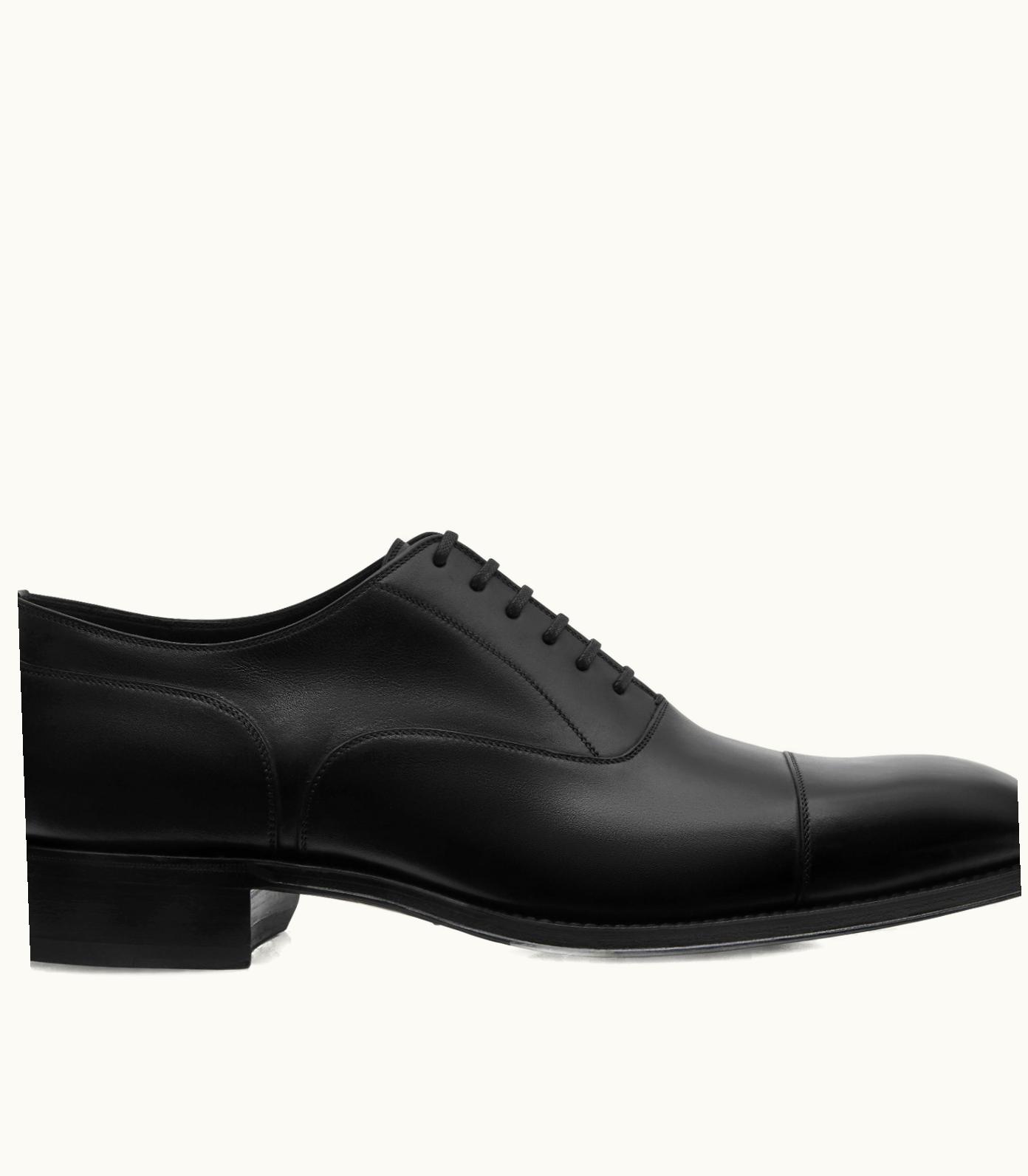 Tom Ford Tom Ford Claydon Cap Toe Lace Up Shoes Black