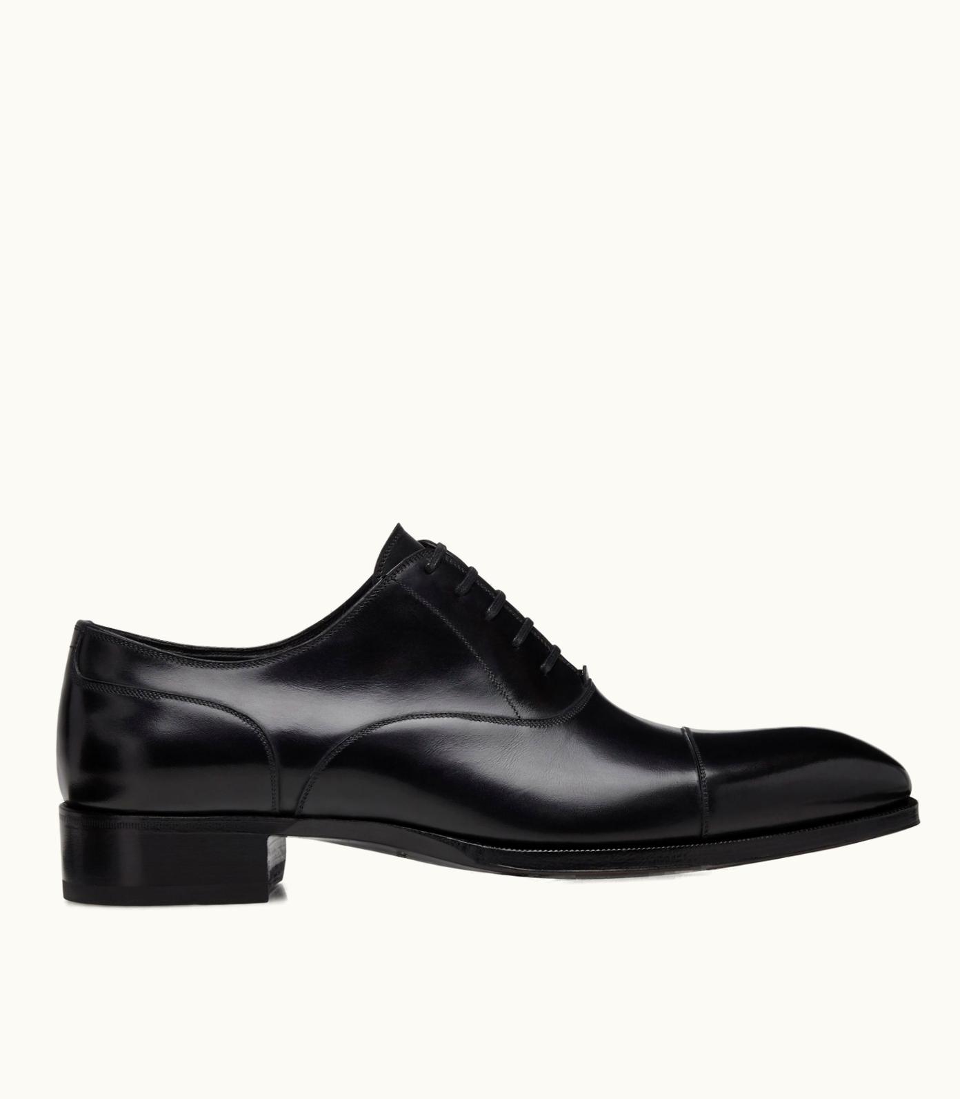 Tom Ford Tom Ford Smooth Leather Elkan Cap Toe Lace Ups