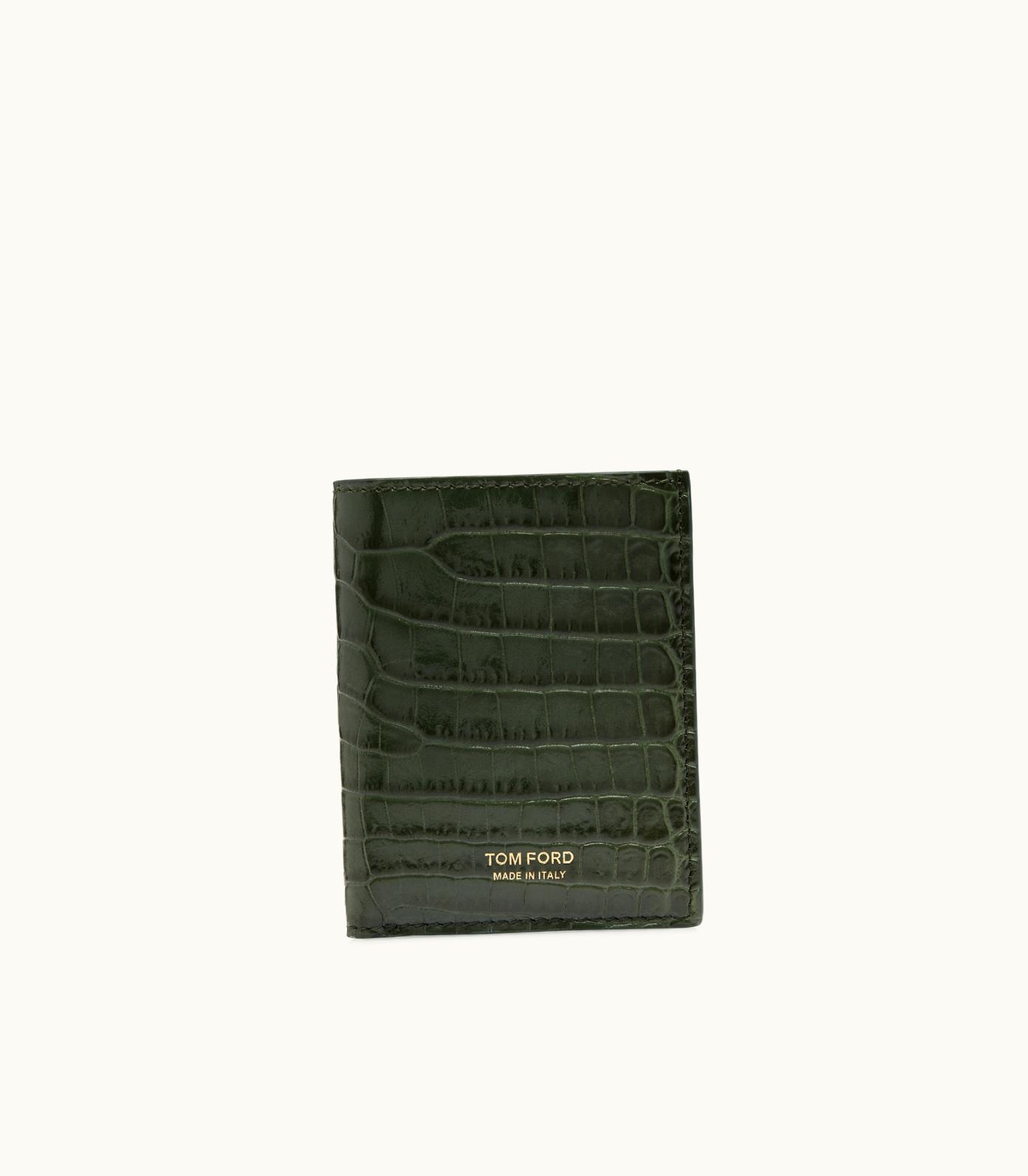 Tom Ford Tom Ford Printed Croc Folding Cardholder