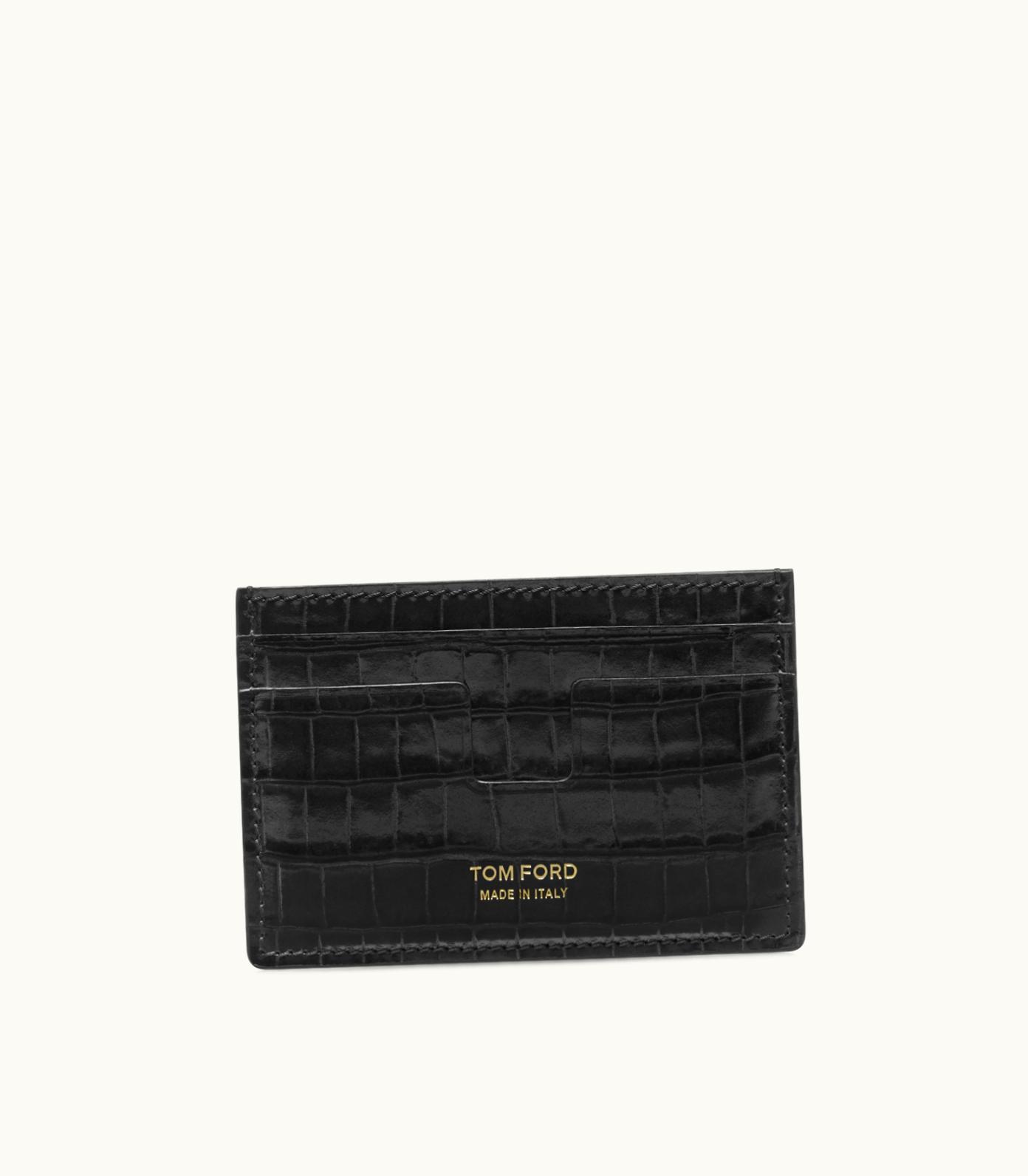 Tom Ford Tom Ford T Line Classic Cardholder Leather Black
