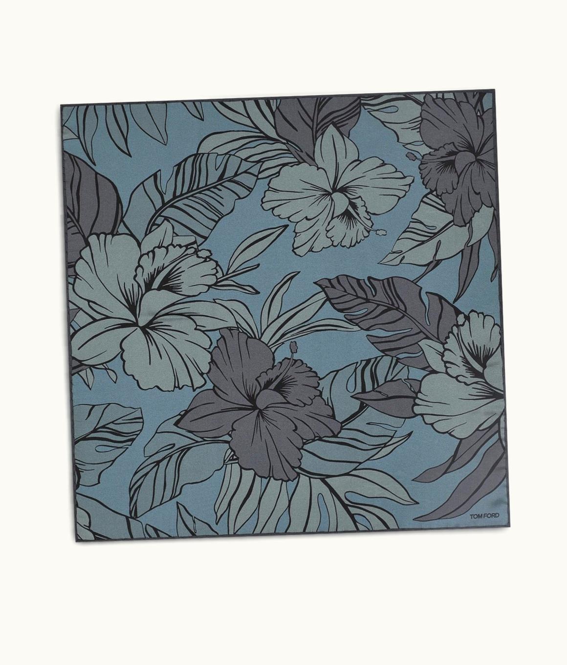 Tom Ford Tom Ford Hibiscus Floral Silk Pocket Square