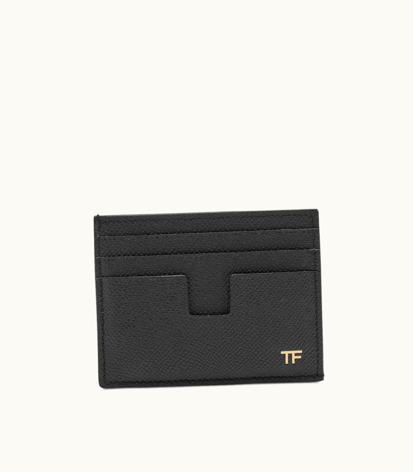 Tom Ford Tom Ford T Line Cardholder Central Pocket Leather Cardholder Black