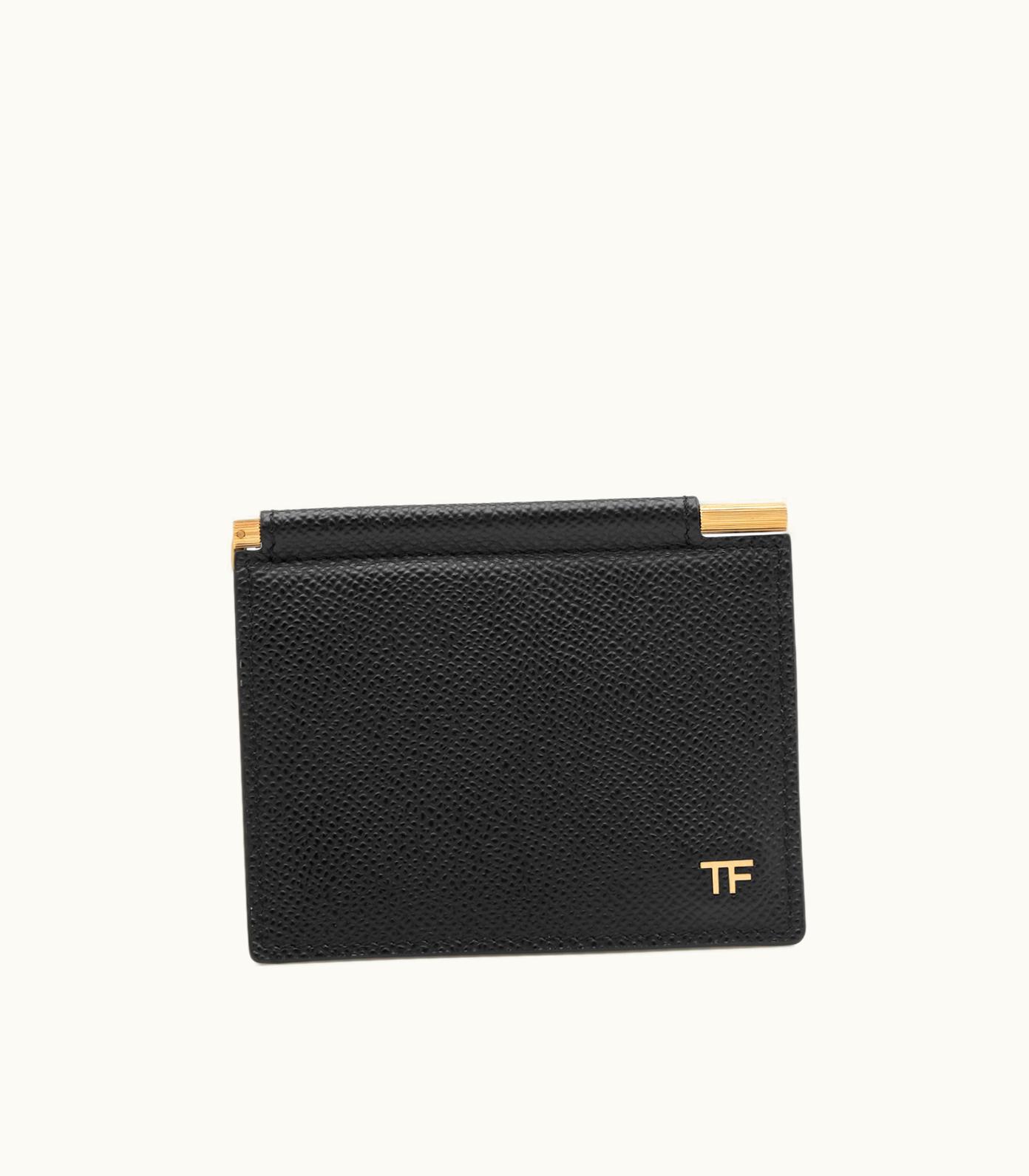 Tom Ford Tom Ford T LINE Folding Money Clip Cardholder Black
