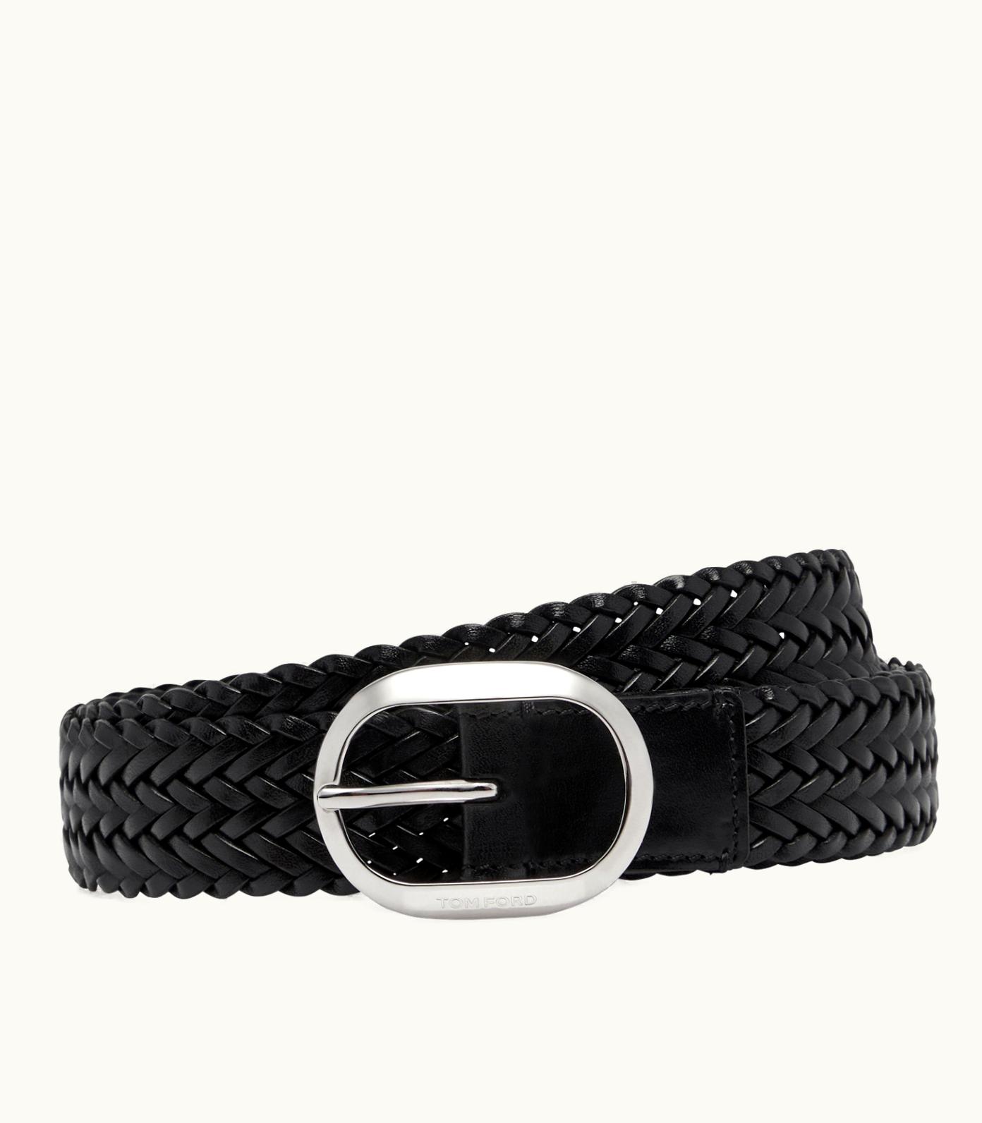 Tom Ford Tom Ford Woven Leather Oval Belt TB277-ICL040S