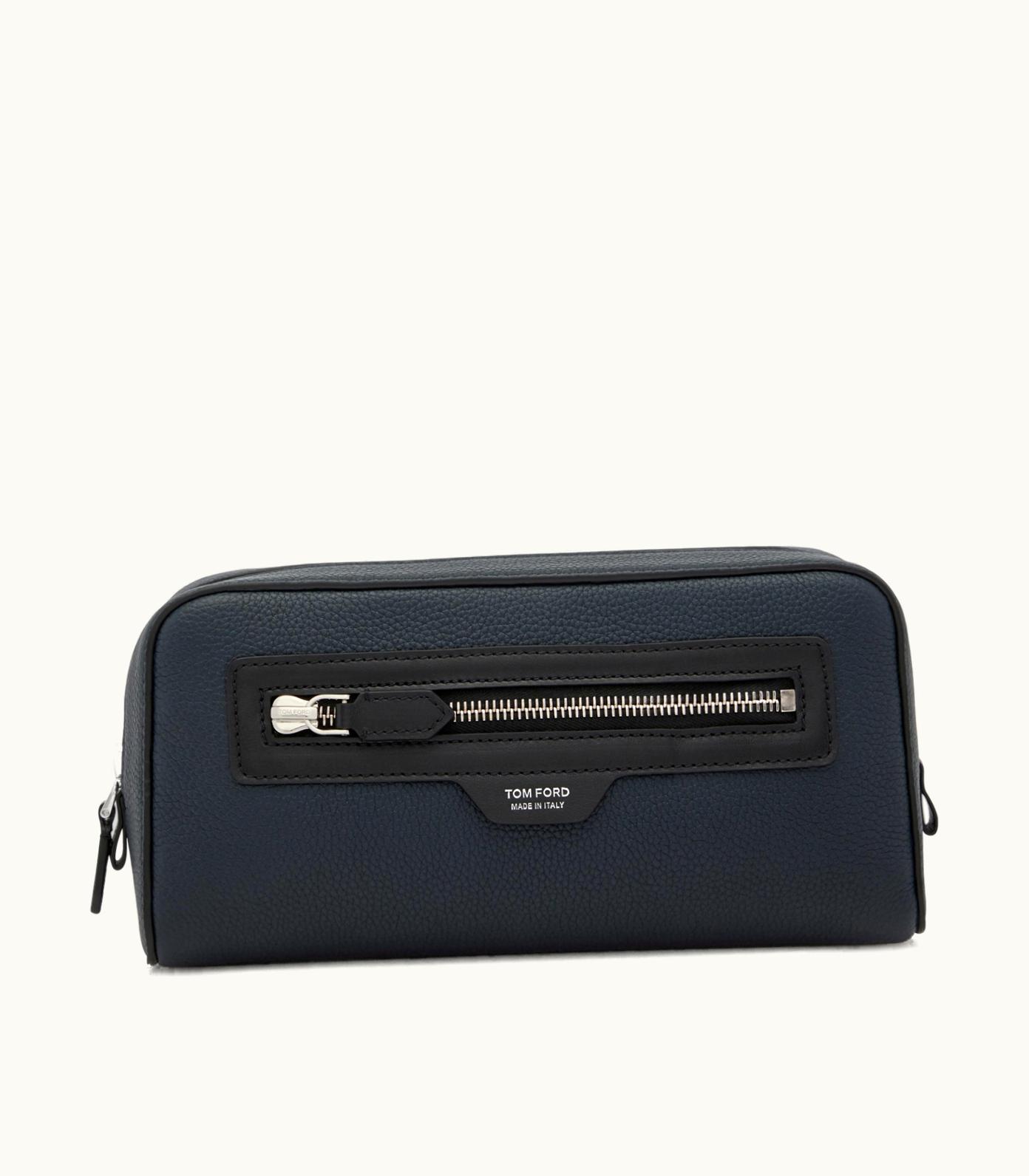 Tom Ford Tom Ford Grain Leather Smart Toiletry Bag Black