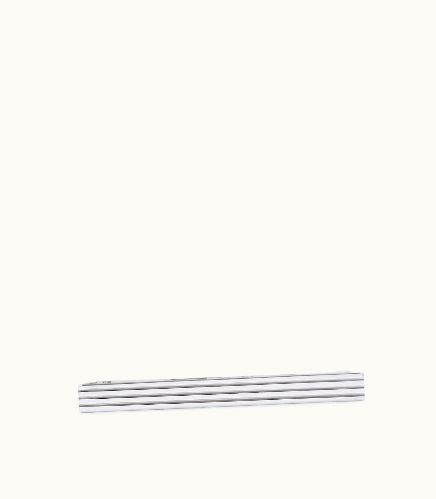 Tom Ford Tom Ford Striped White Gold Tie Bar