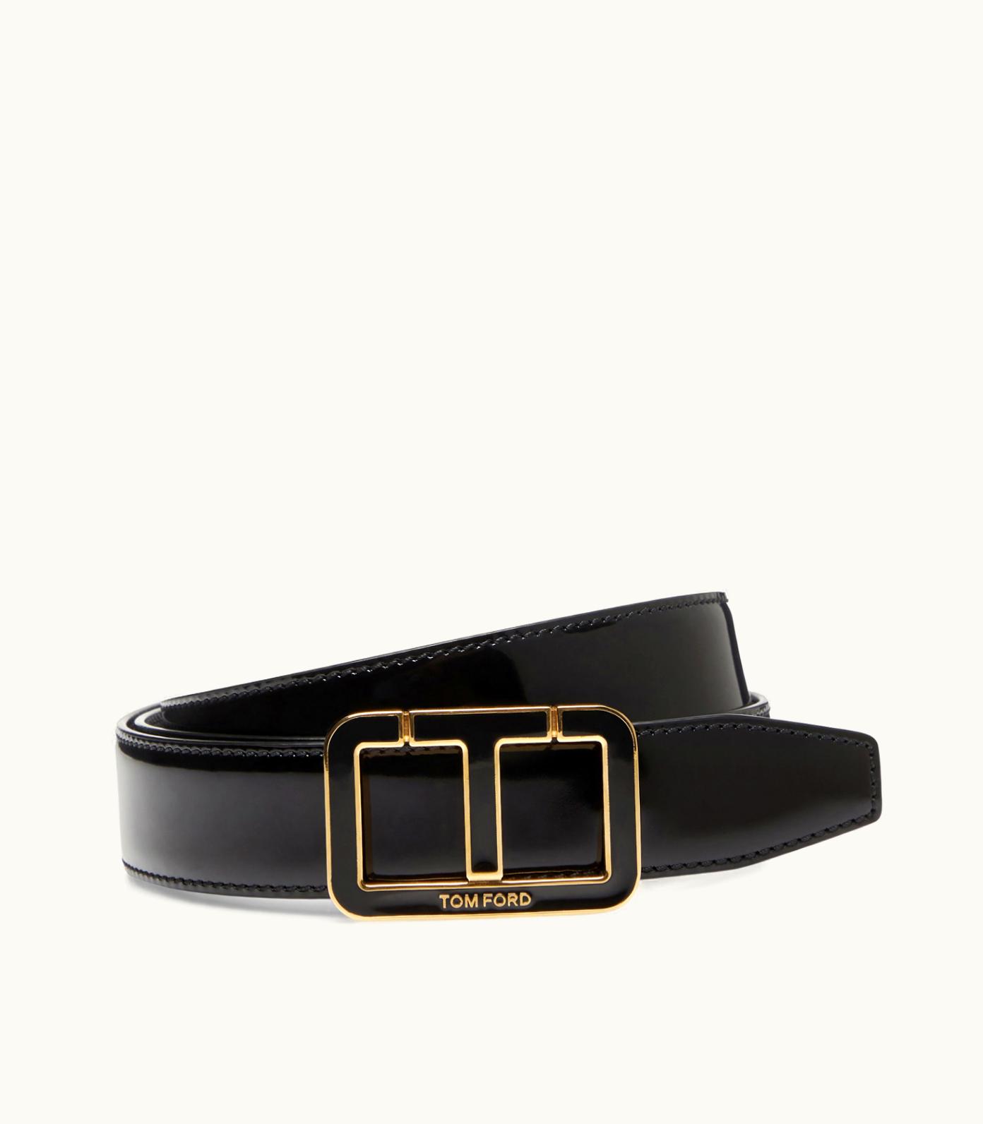 Tom Ford Tom Ford Patent Leather Enamel Scored T Belt