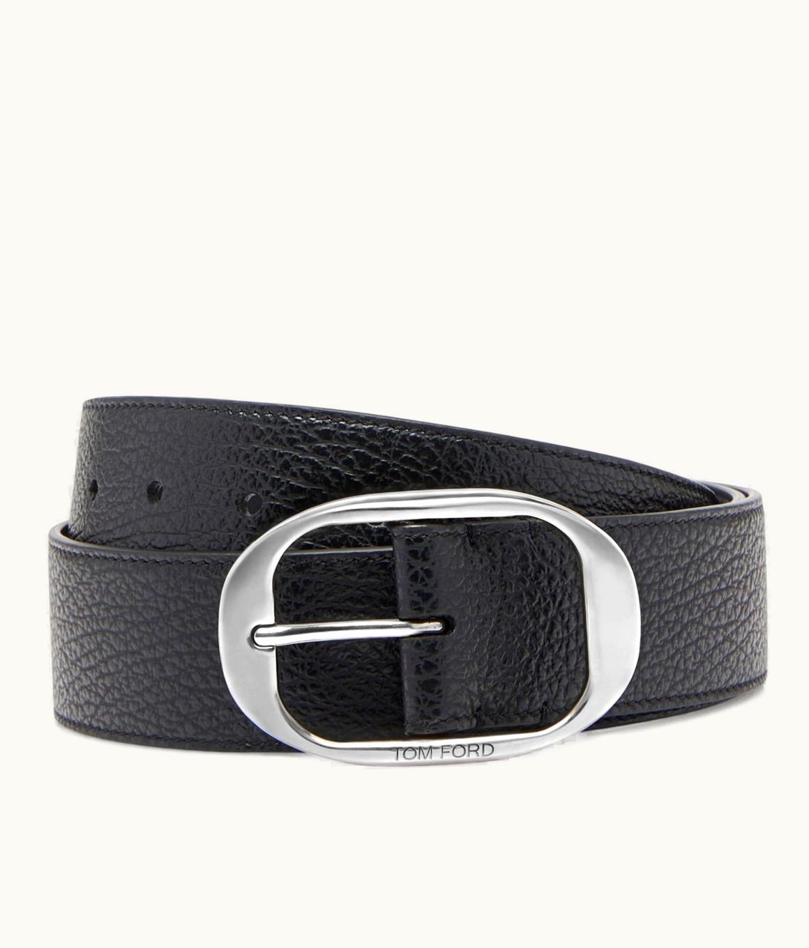 Tom Ford Tom Ford Grain Leather Oval Belt TB279-LCL242Y