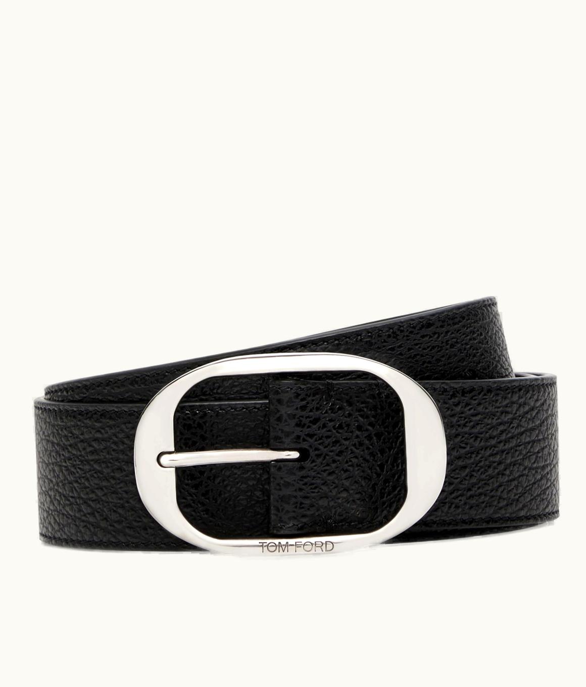 Tom Ford Tom Ford Grain Leather Oval Belt TB279V-LCL242