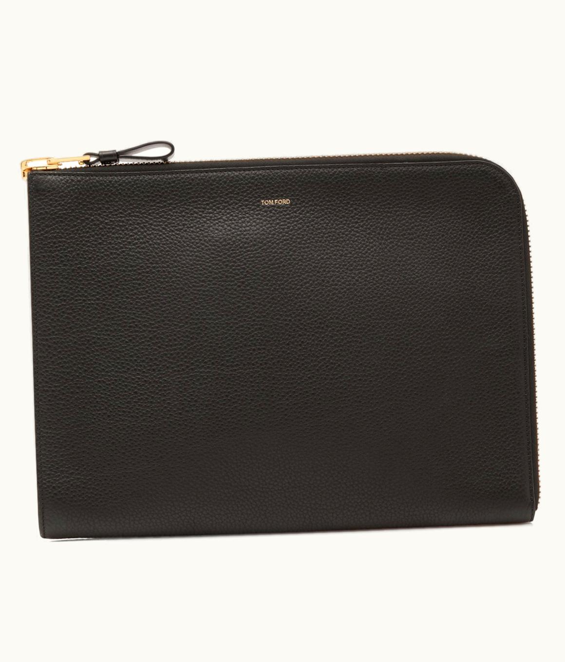 Tom Ford Tom Ford Soft Grain Leather Zip Portfolio