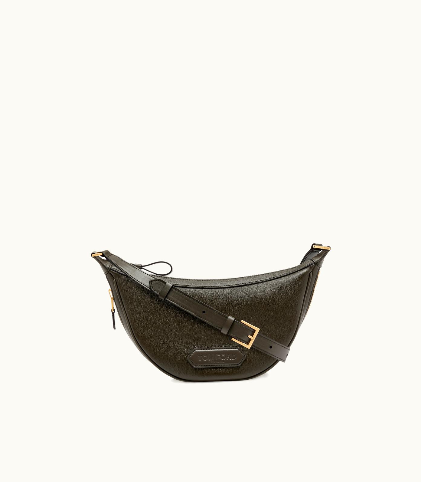 Tom Ford Tom Ford Smooth Leather Zip Crescent Bag