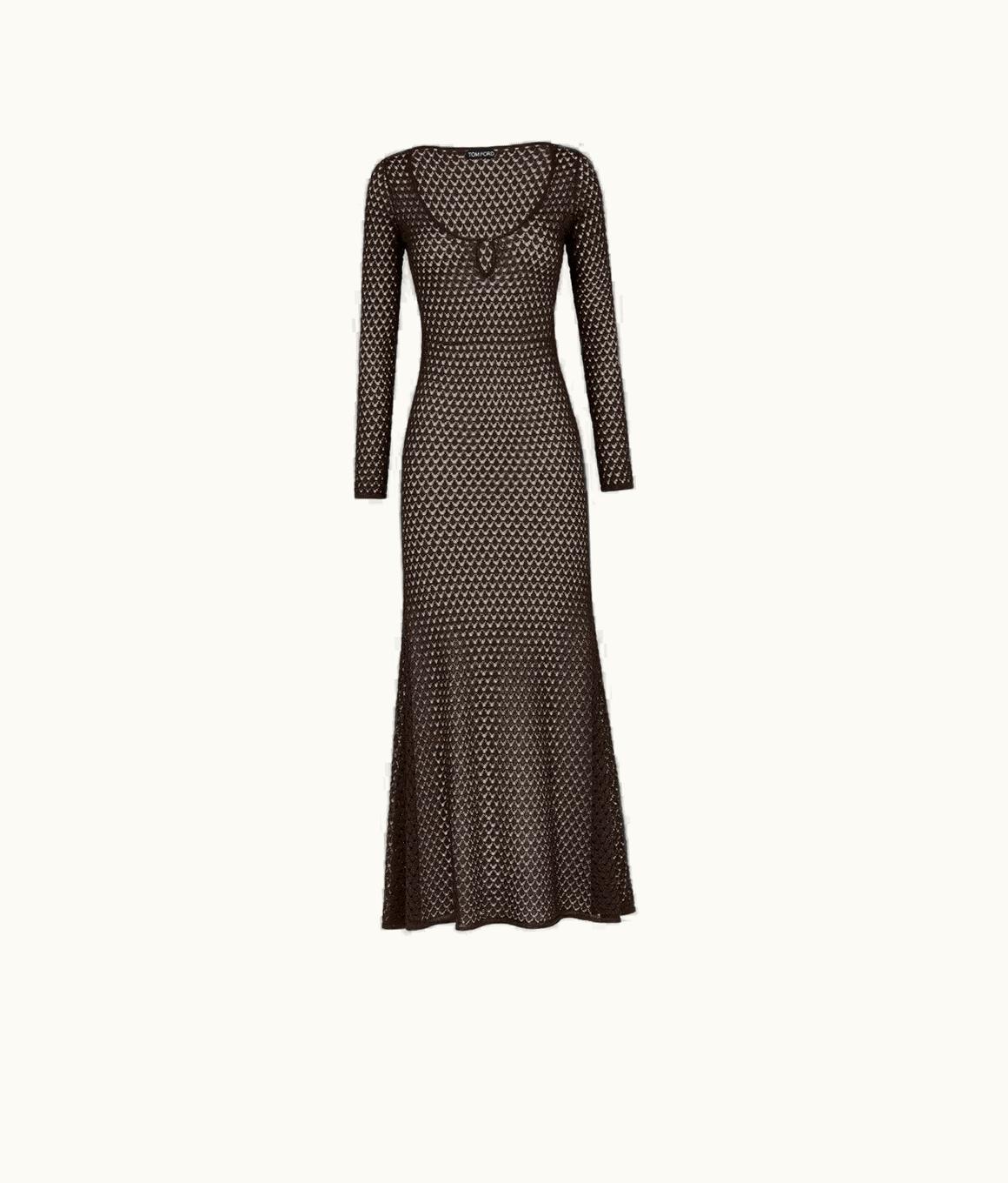 Tom Ford Tom Ford Openwork Lurex Scoop Neck Maxi Dress