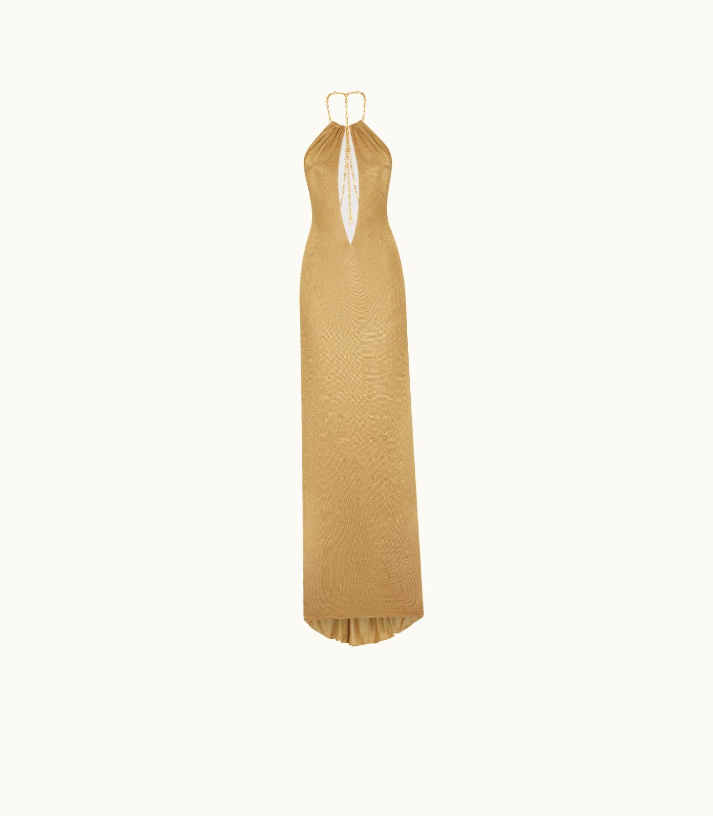 Tom Ford Tom Ford Lustrous Halter Neck Evening Dress