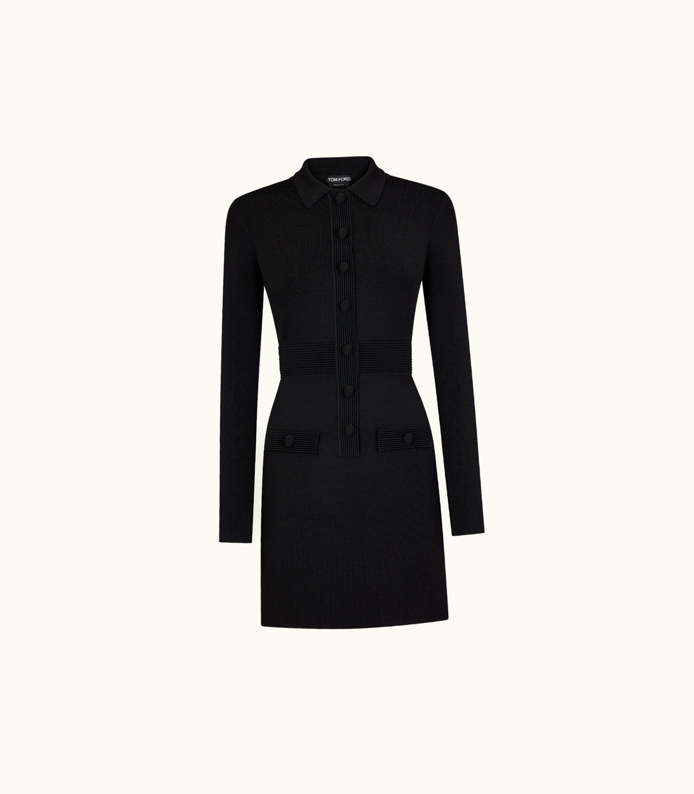 Tom Ford Tom Ford Full Milano Stretch Viscose Polo Mini Dress