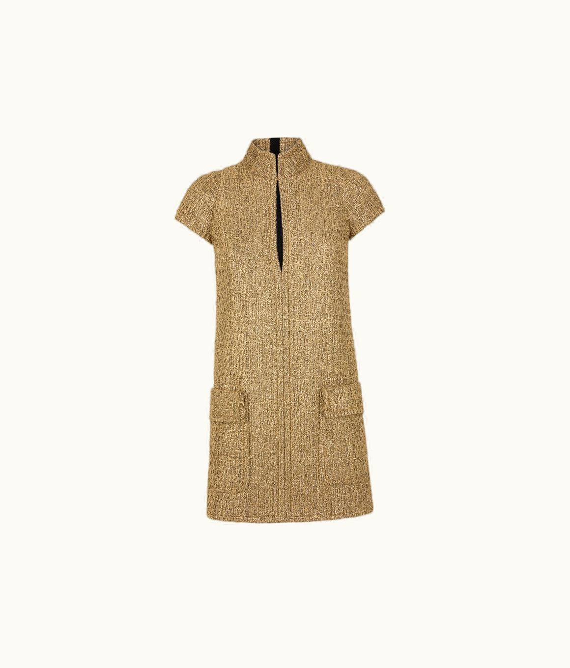 Tom Ford Tom Ford Wool Blend Tweed Mini Cocktail Dress